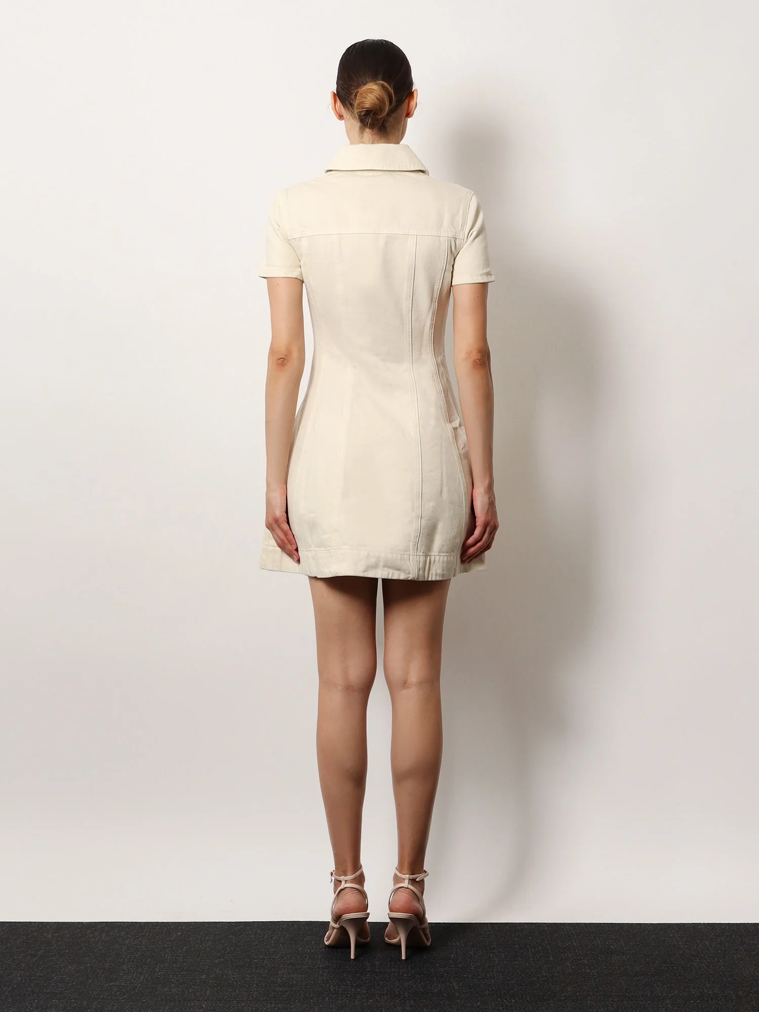 Self Portrait Denim Short Dress - Image 3