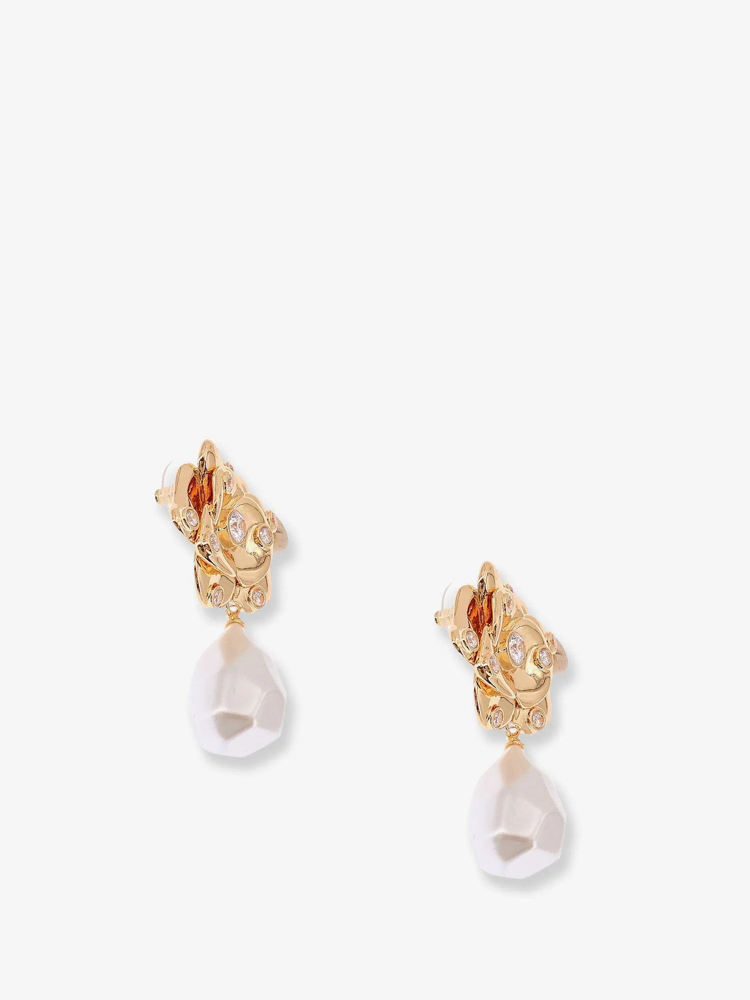 Self Portrait Gold Brass Earrings - Image 2