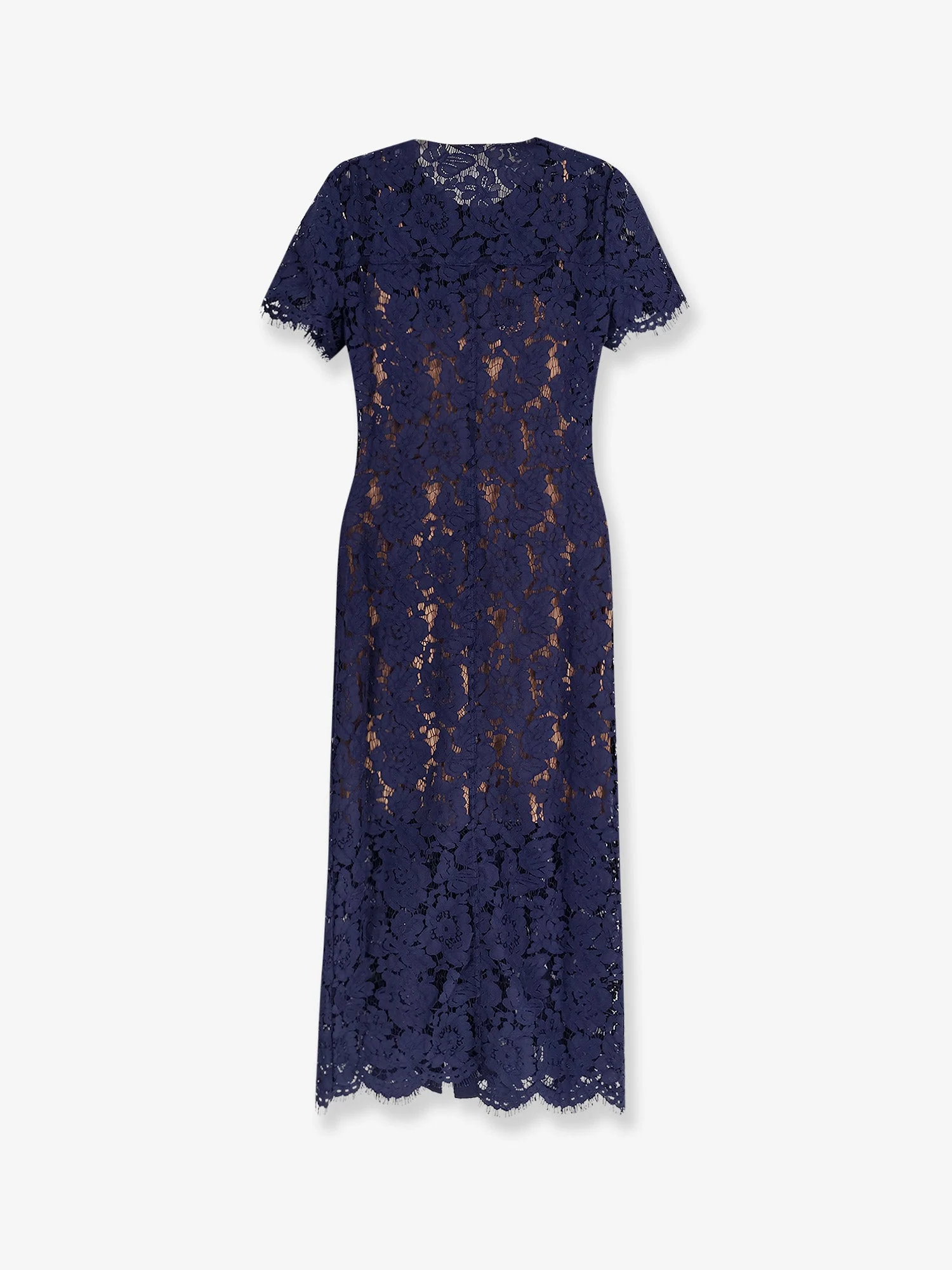 Self Portrait Lace Midi Dress With Jewel Button - Image 4