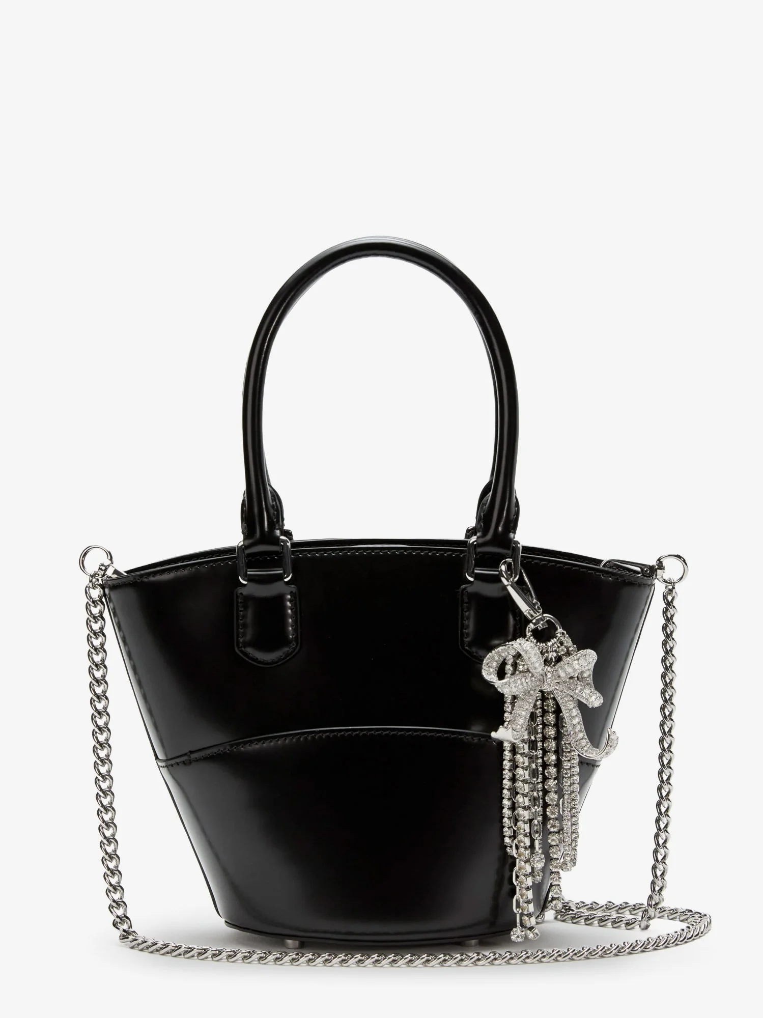 Self Portrait Leather Shoulder Bag With Charms - Image 4