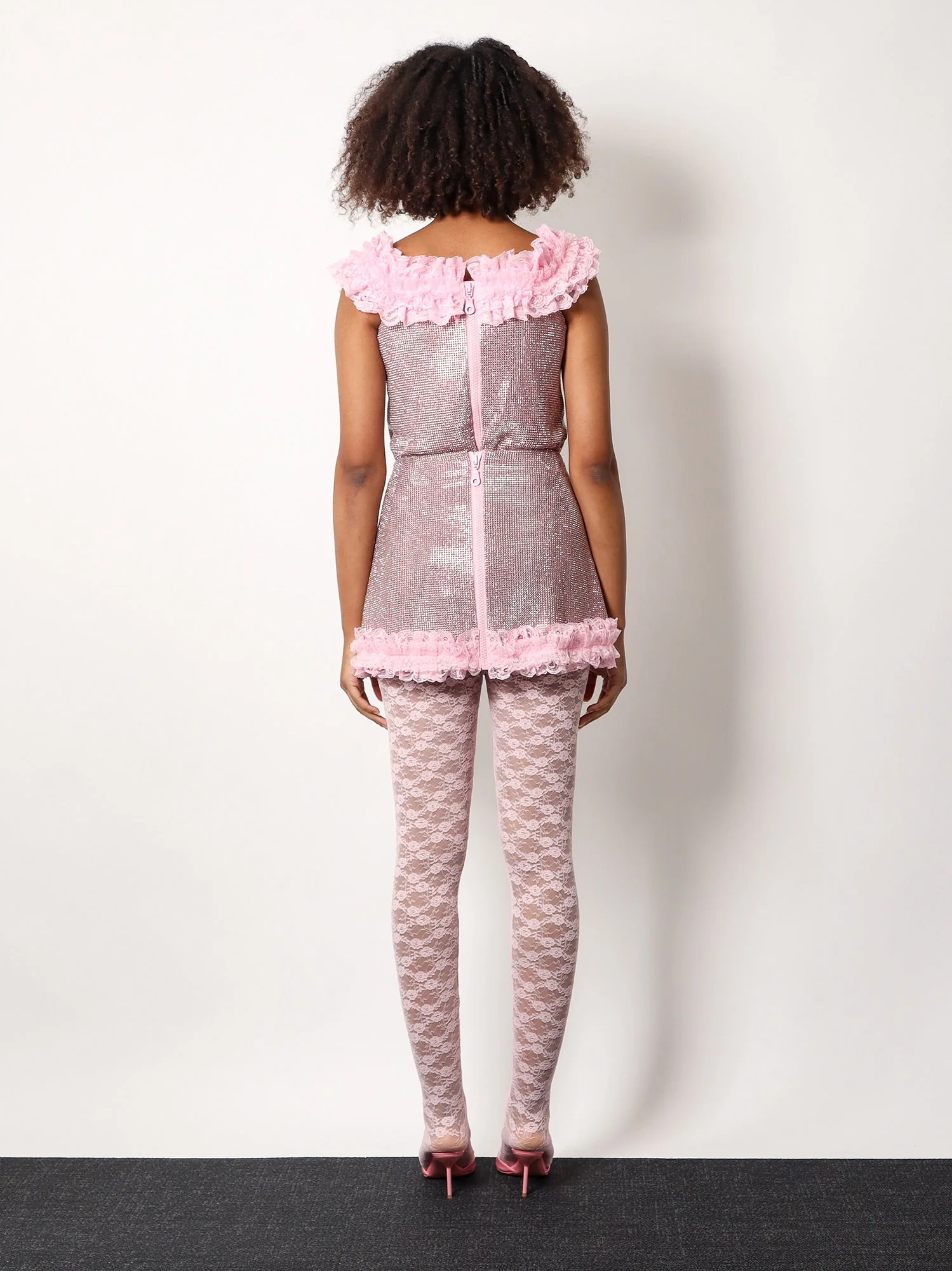 Self Portrait Residency Christopher Kane Residency Skirt With All-Over Rhinestones - Image 3