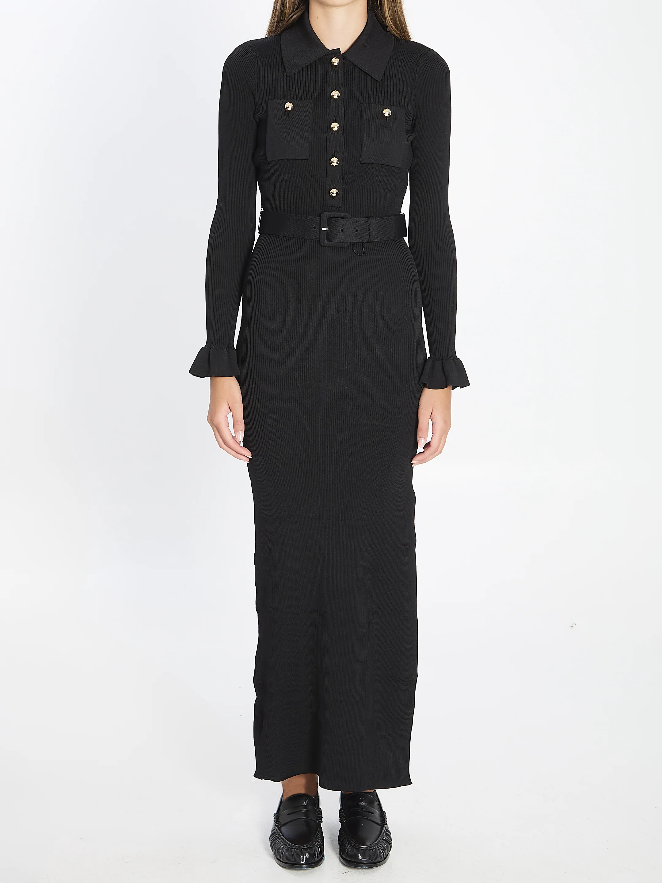 Self Portrait Ribbed Maxi Dress