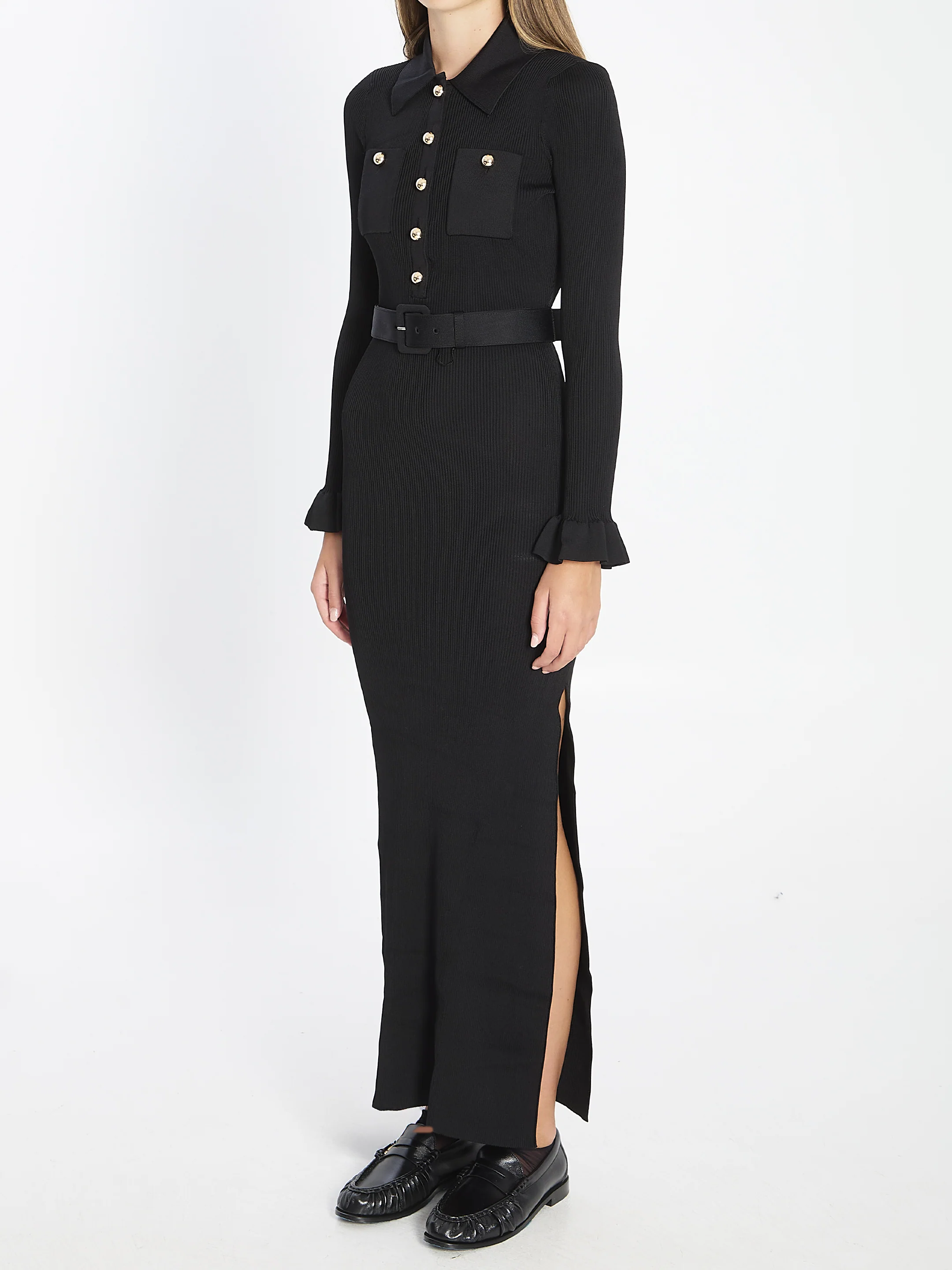 Self Portrait Ribbed Maxi Dress - Image 2