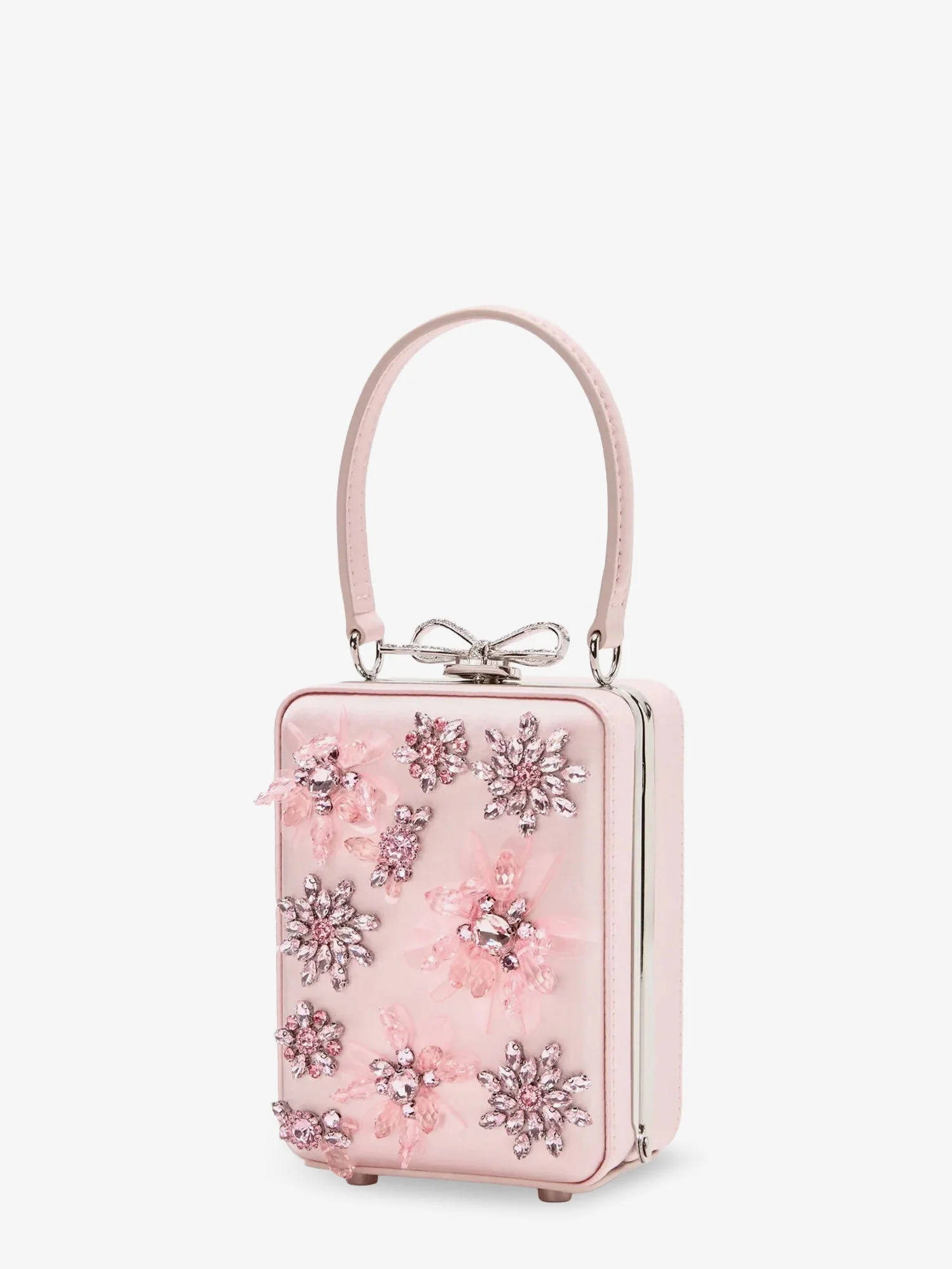 Self Portrait Satin Crossbody Bag With Crystal Details - Image 3