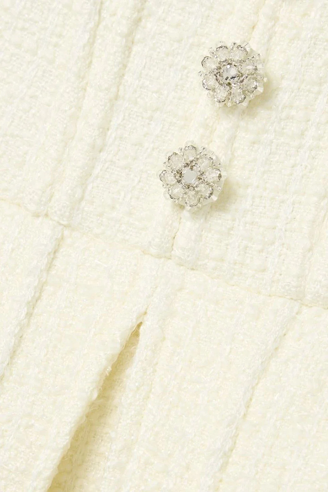 Self-Portrait Boucle Rhinestone Mini Peplum Dress - Image 4