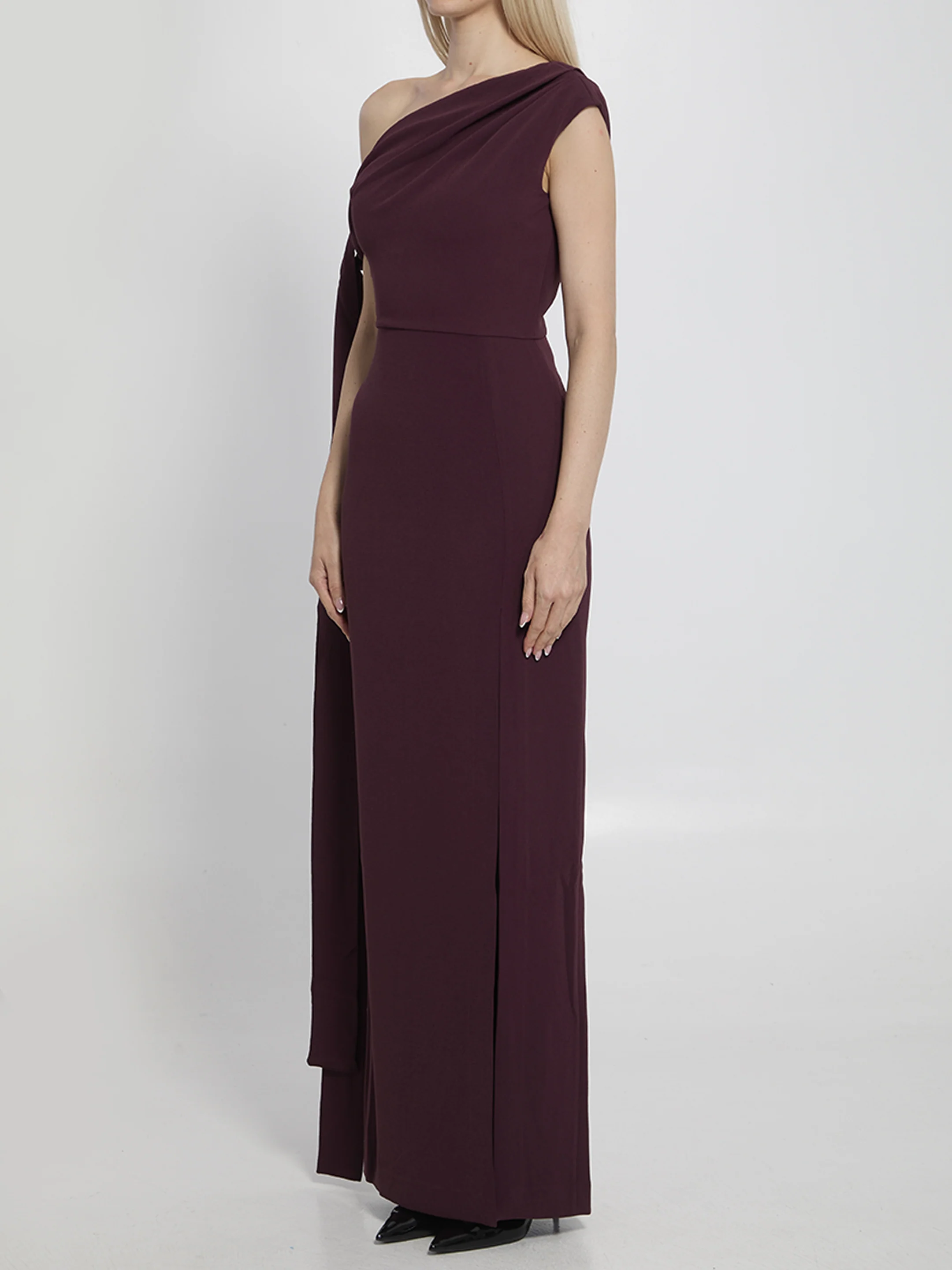 Solace London Irina Dress in Dark Purple - Image 2