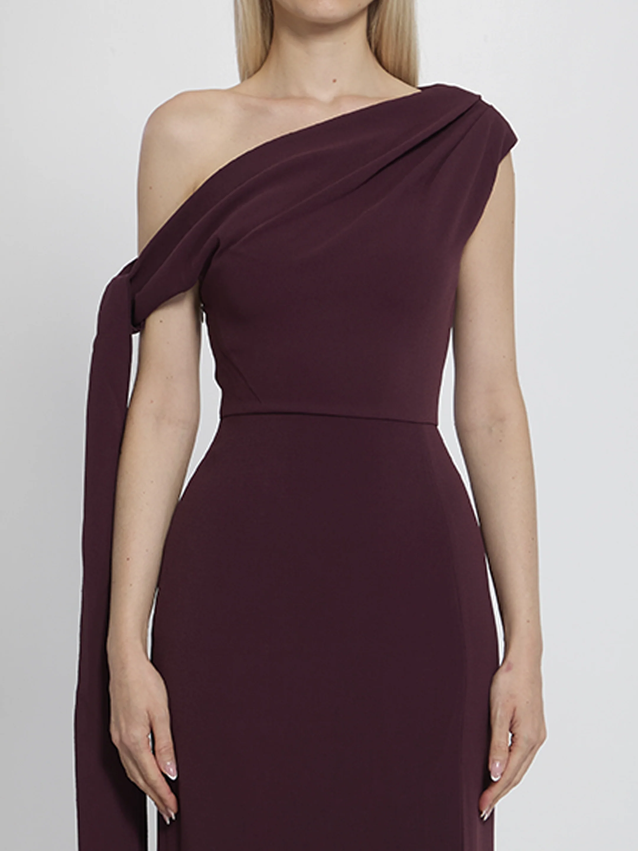 Solace London Irina Dress in Dark Purple - Image 4