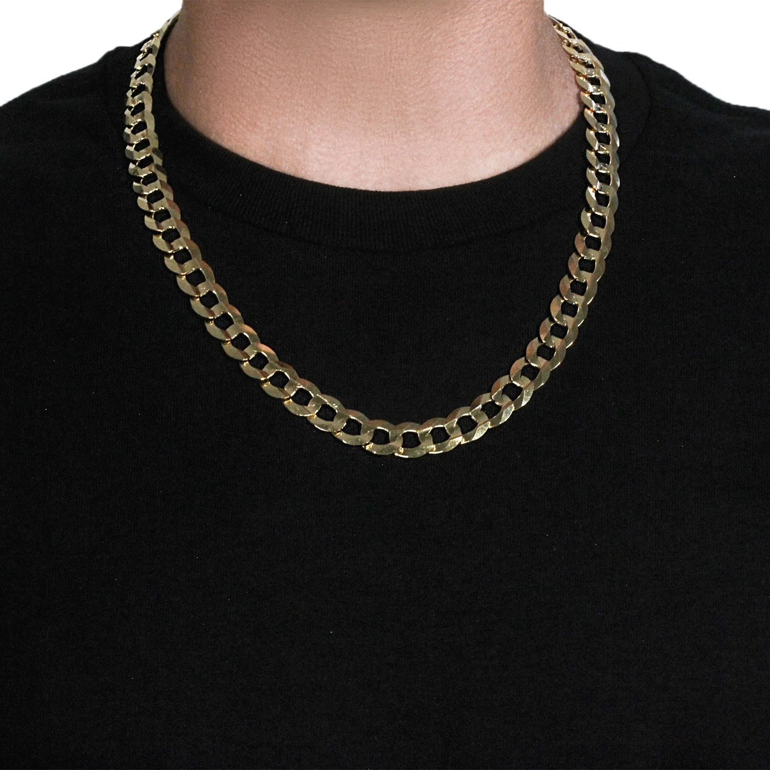 Solid Curb Chain in 14k Yellow Gold (12.18mm) - Image 10
