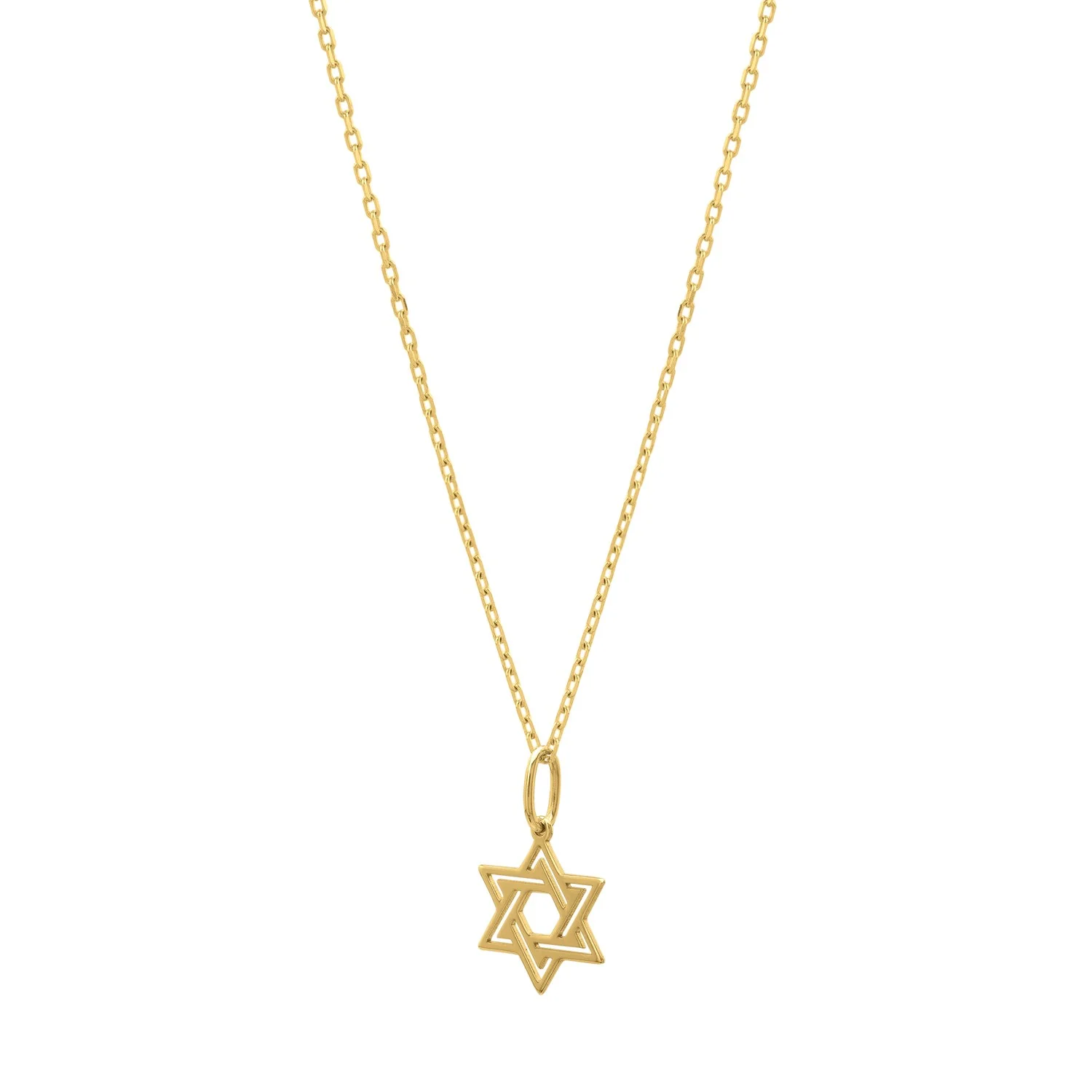 Star of David Necklace in 14K Yellow Gold - Image 2