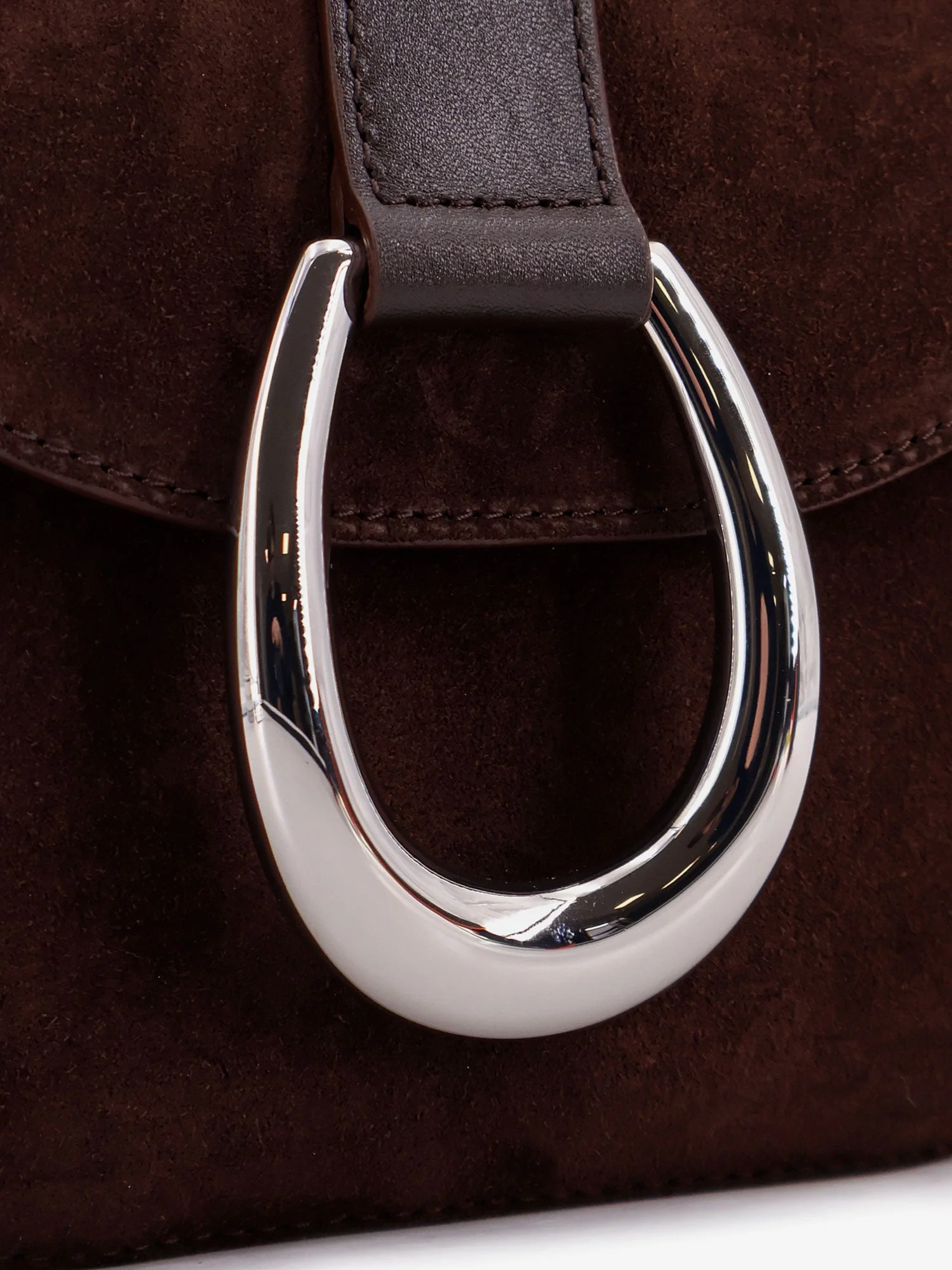 Staud Bella Saddle Suede Crossbody Bag - Image 5