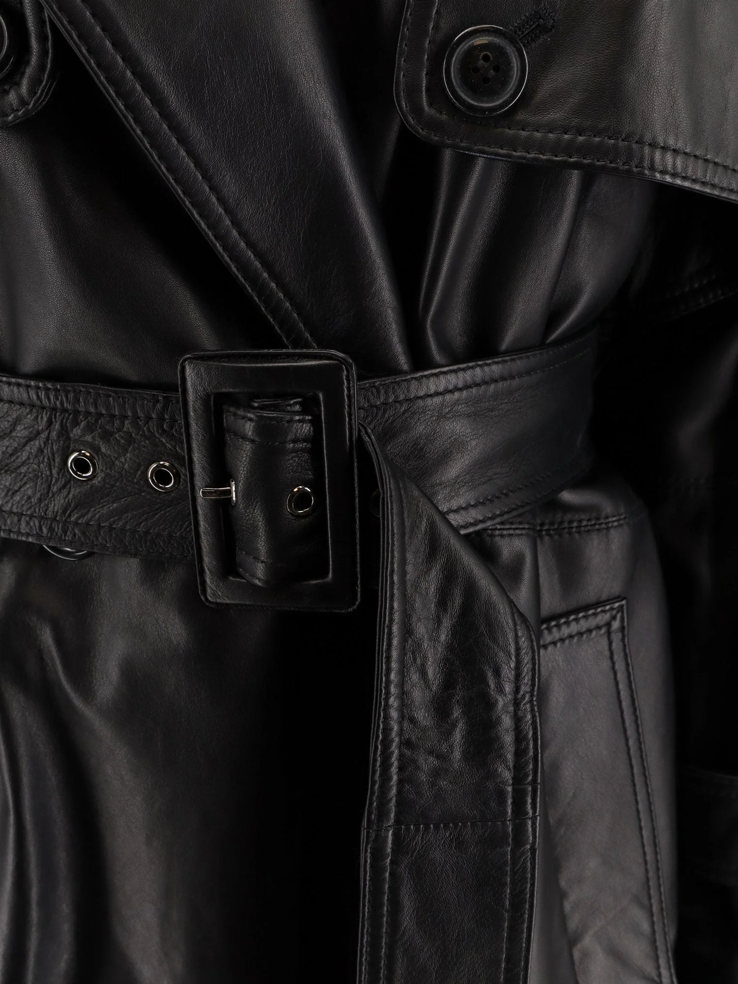 Stella Maxwell X Marella First Class Leather Trench With Padding - Image 10