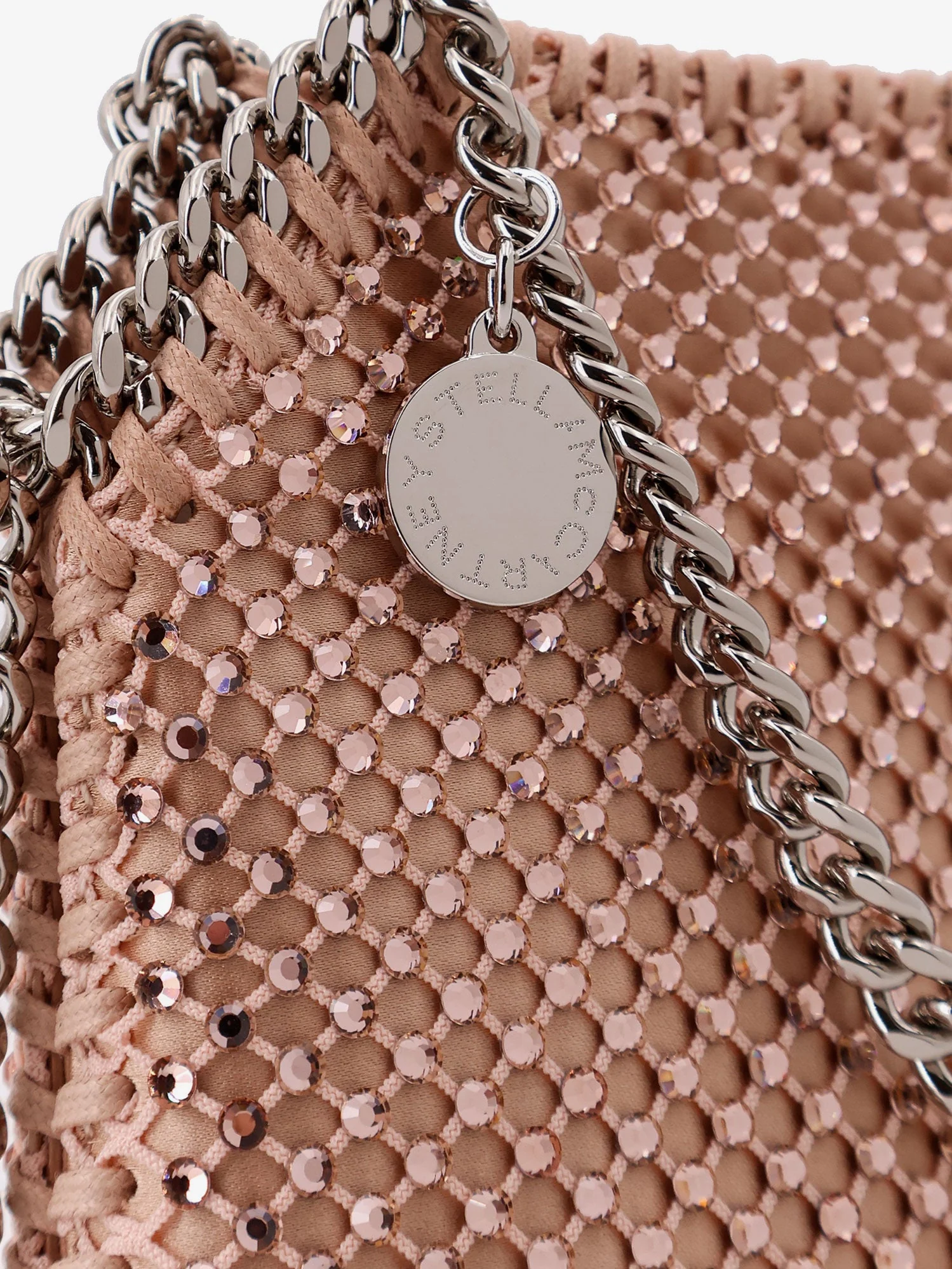 Stella Mccartney Falabella Mini Mesh And Crystal Crossbody Bag - Image 5
