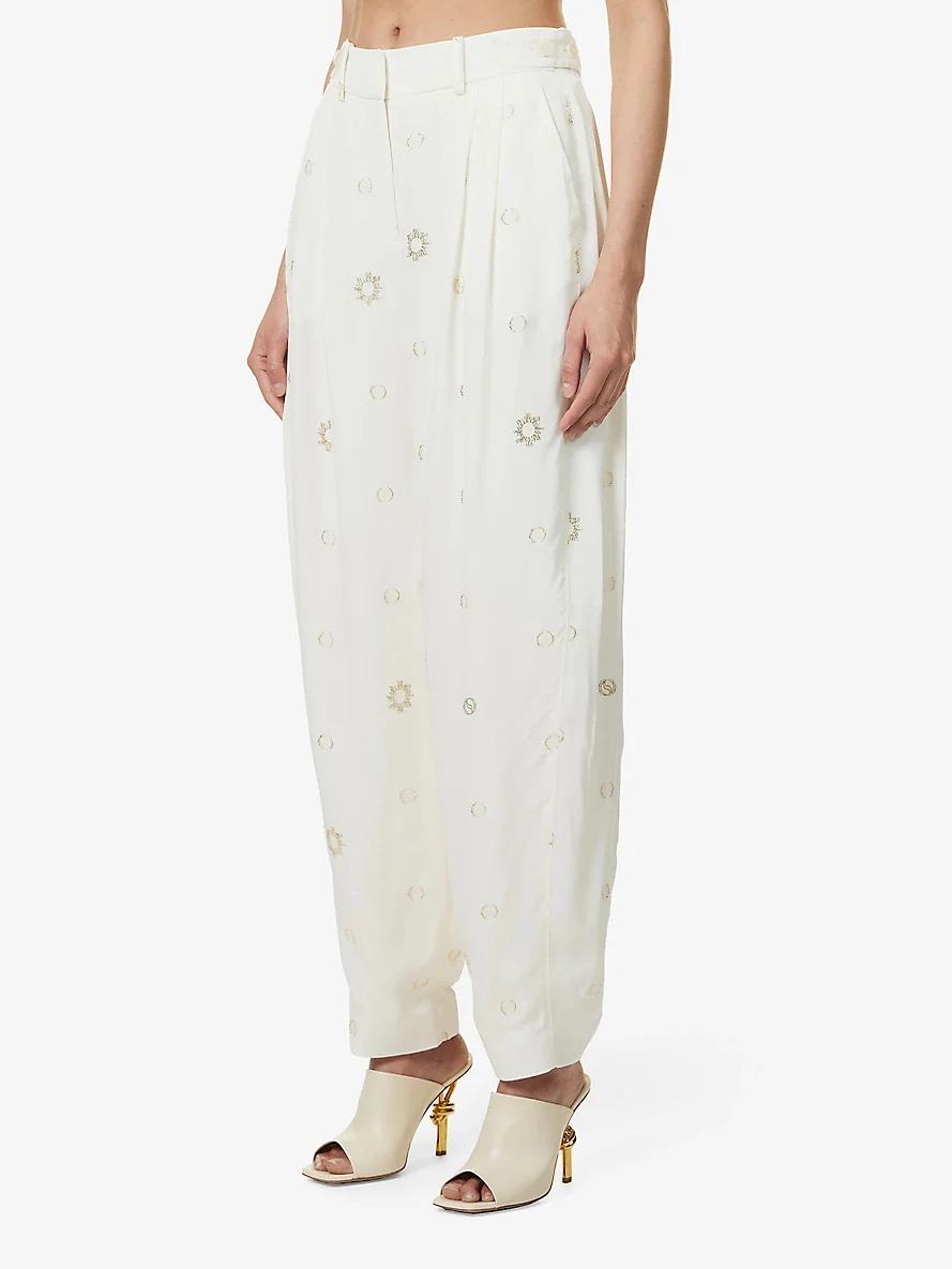 Stella McCartney Foil Dot Banana Leg Trousers - Image 4