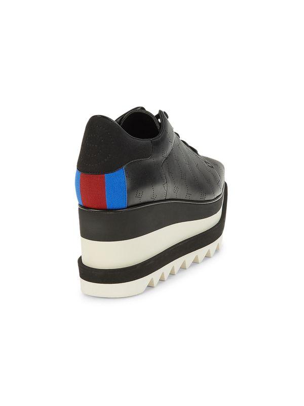 Stella McCartney Perforated Sneak-Elyse Wedge Sneakers - Image 2