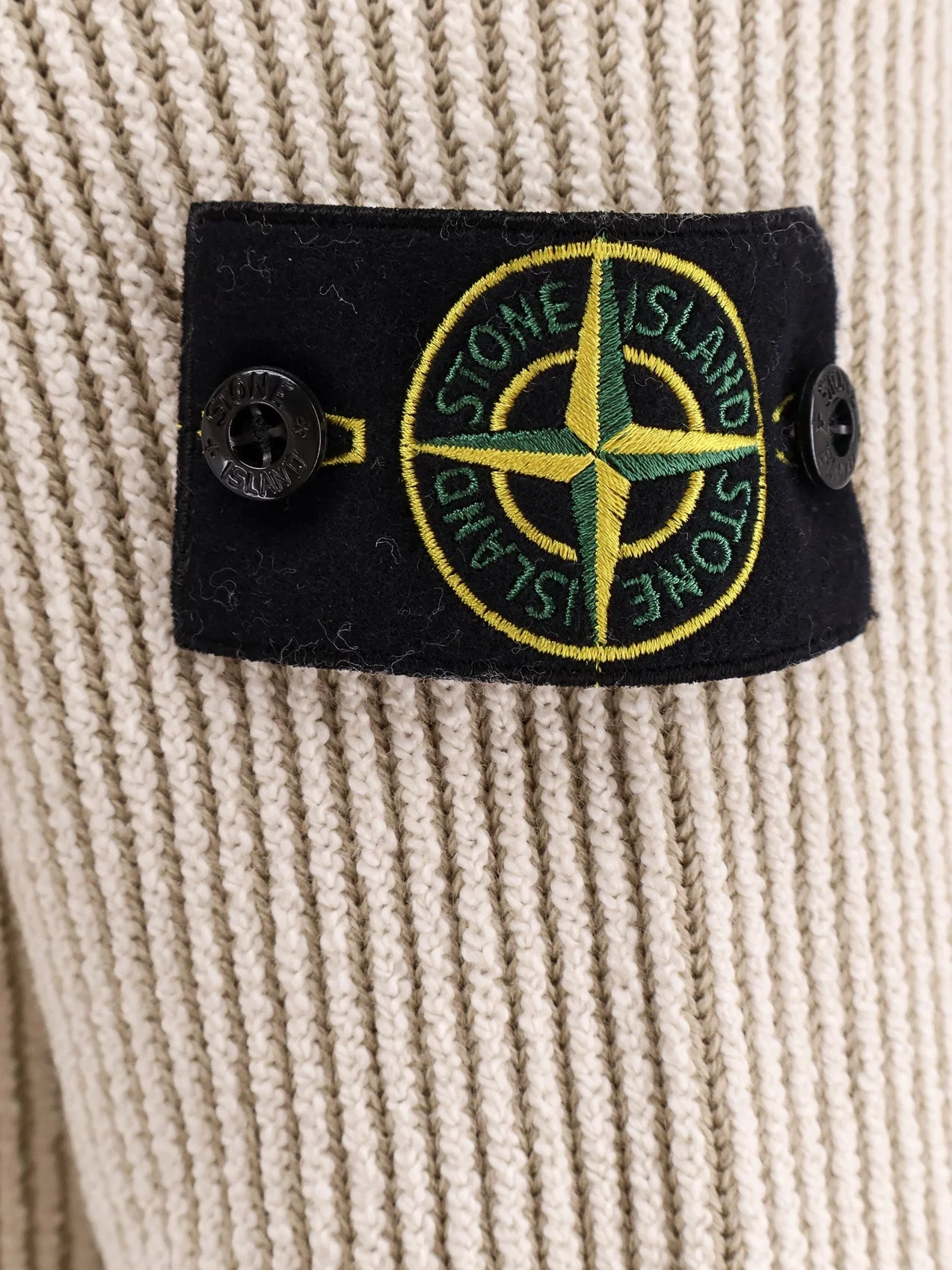 Stone Island Certified Virgin Wool And Cotton Sweater - Image 3