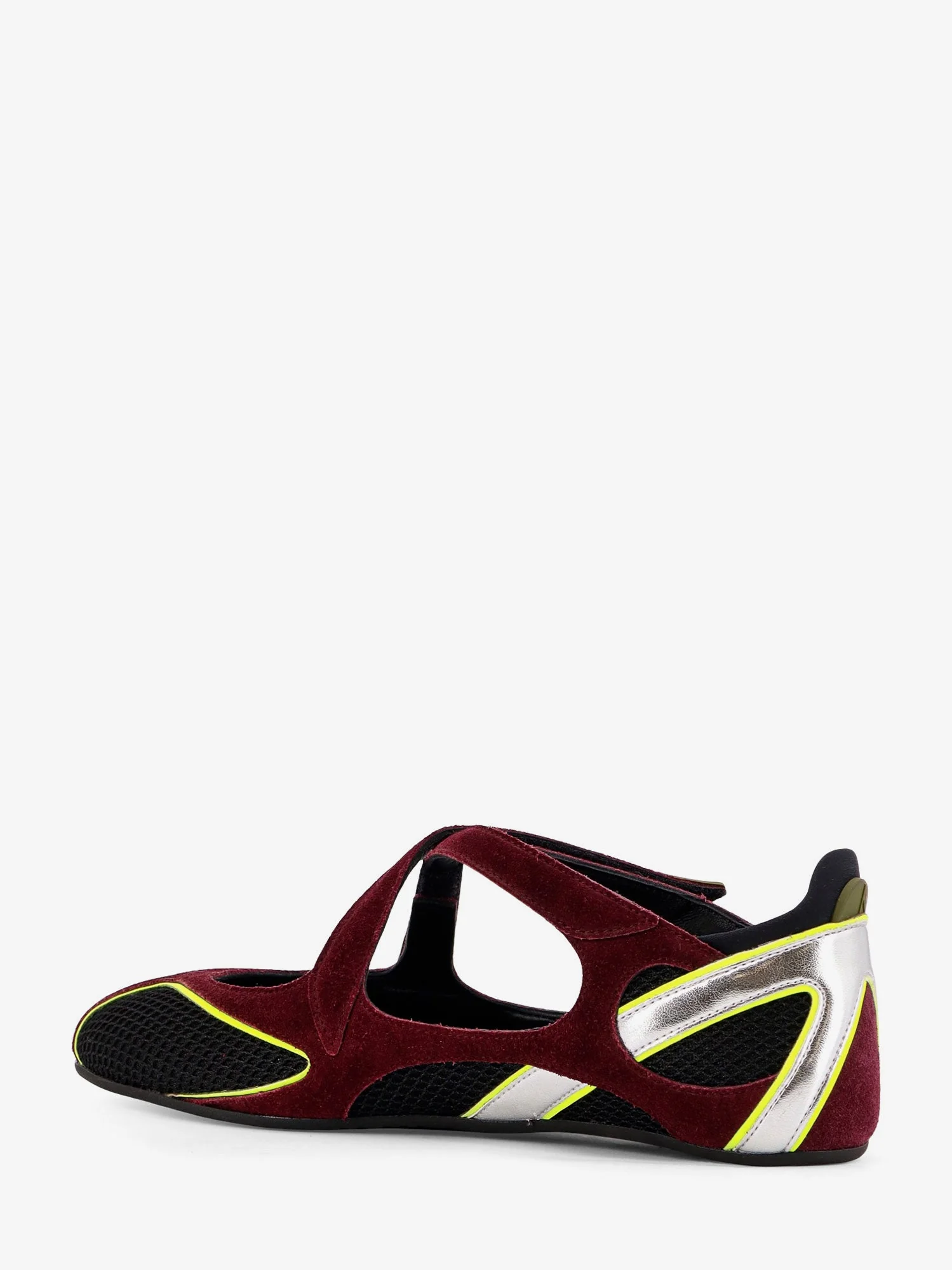 The Attico Foor 01 Mesh And Suede Ballerinas Flat - Image 4