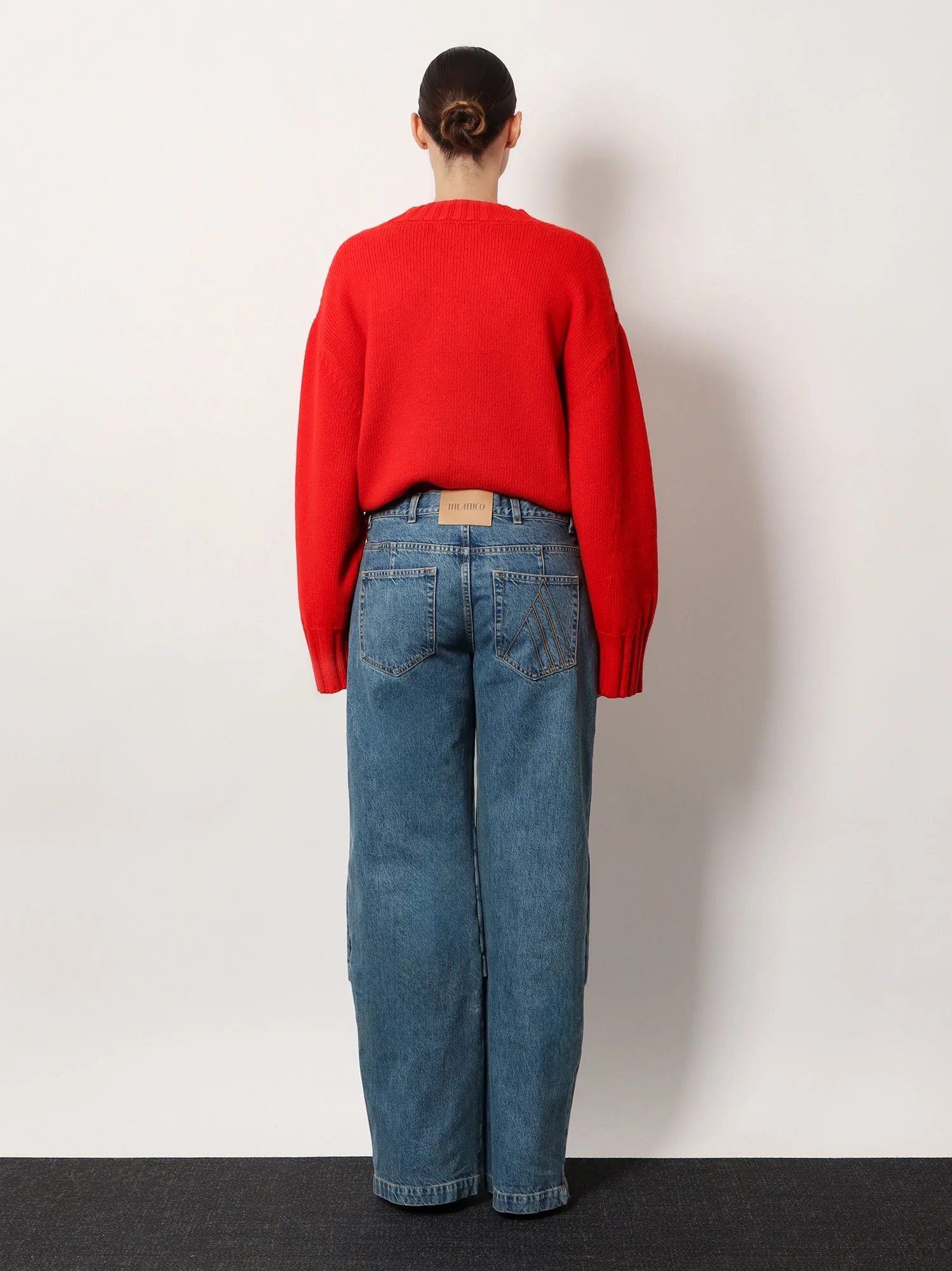 The Attico Jeans With Logo Embroidery - Image 3
