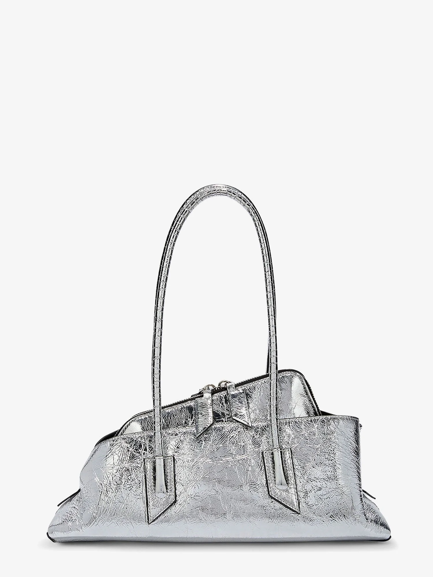 The Attico La Passeggiata Small Laminated Leather Shoulder Bag - Image 2