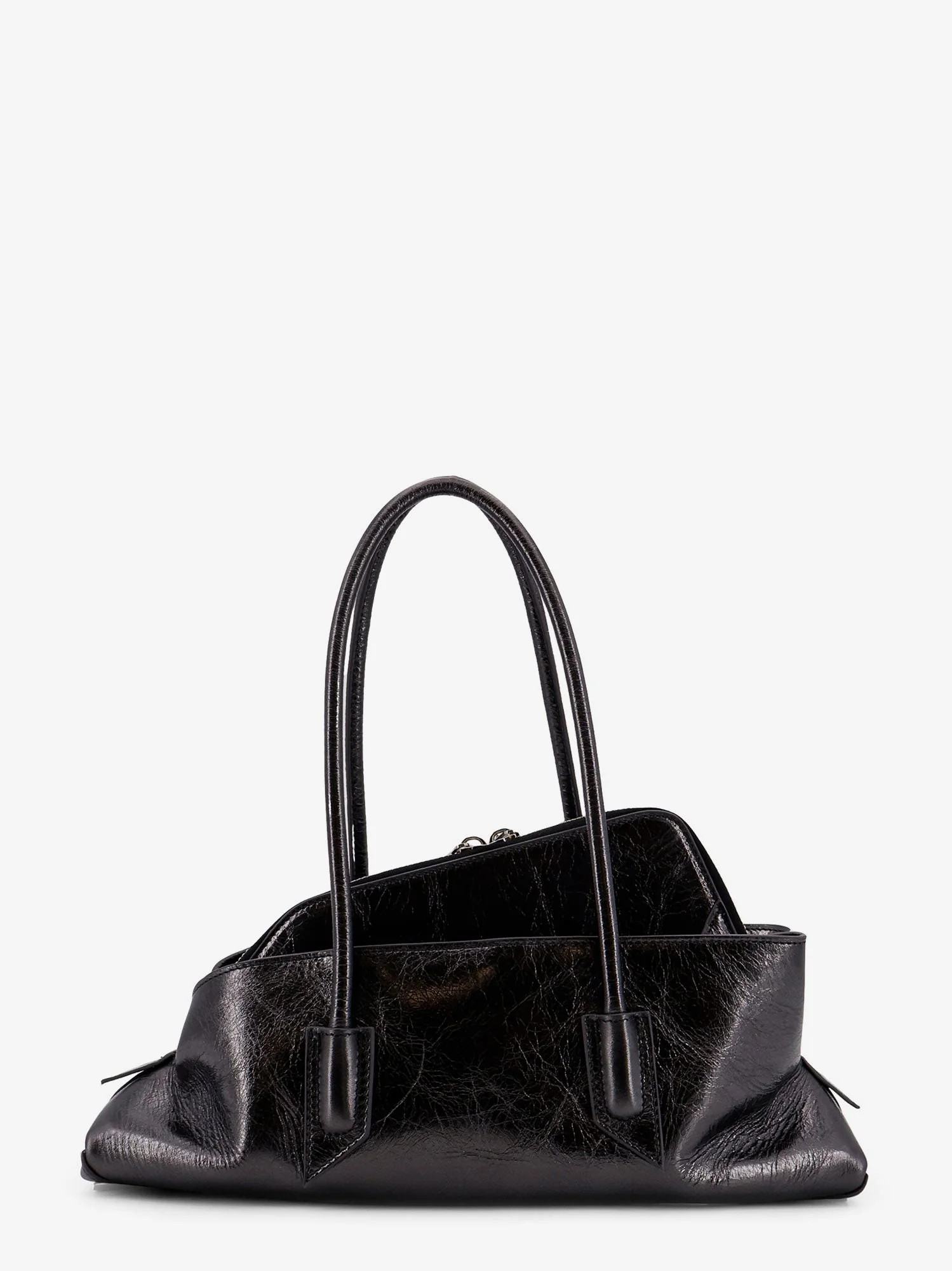 The Attico La Passeggiata Small Laminated Leather Shoulder Bag - Image 2