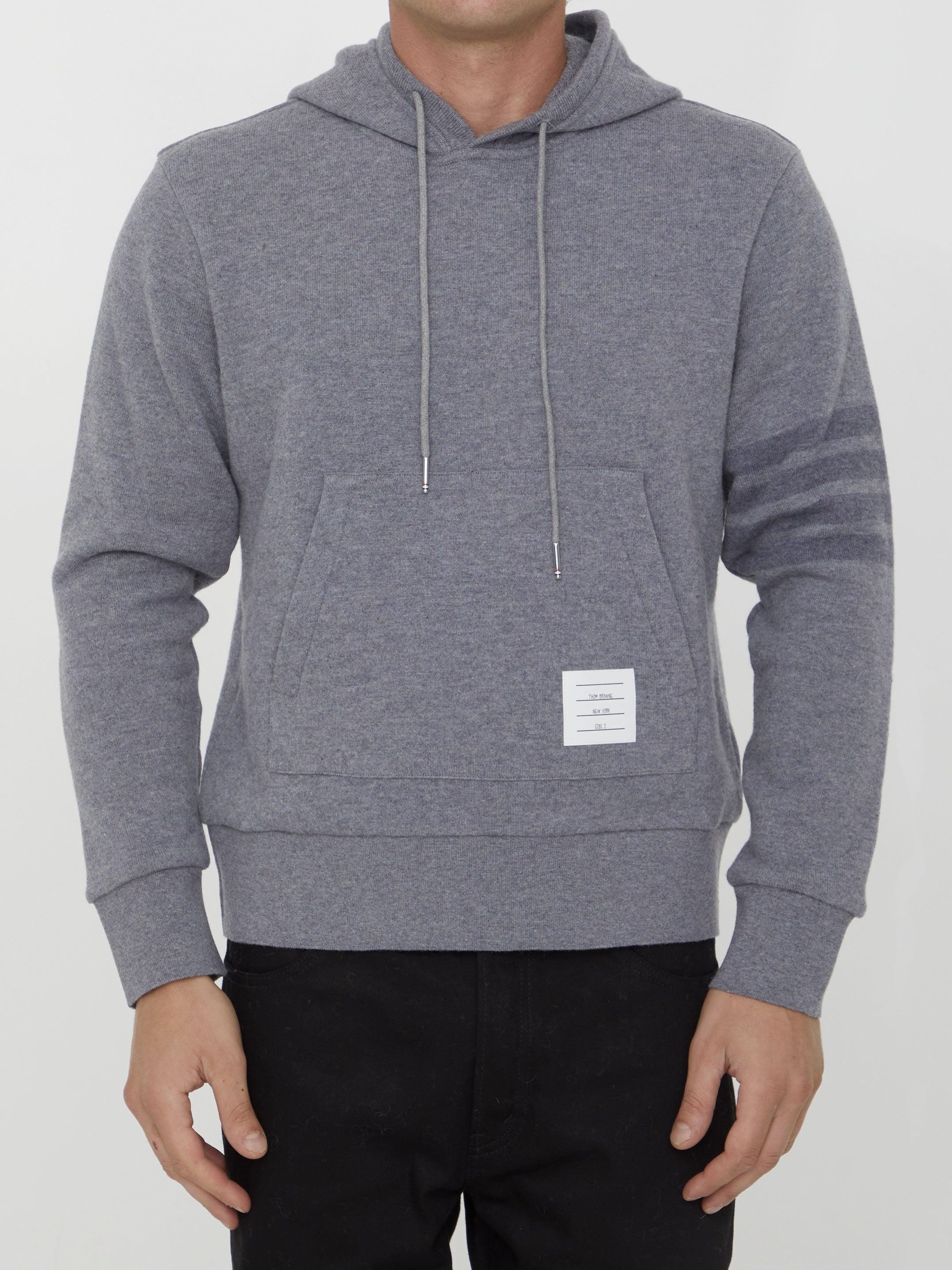Thom Browne Grey Wool Hoodie