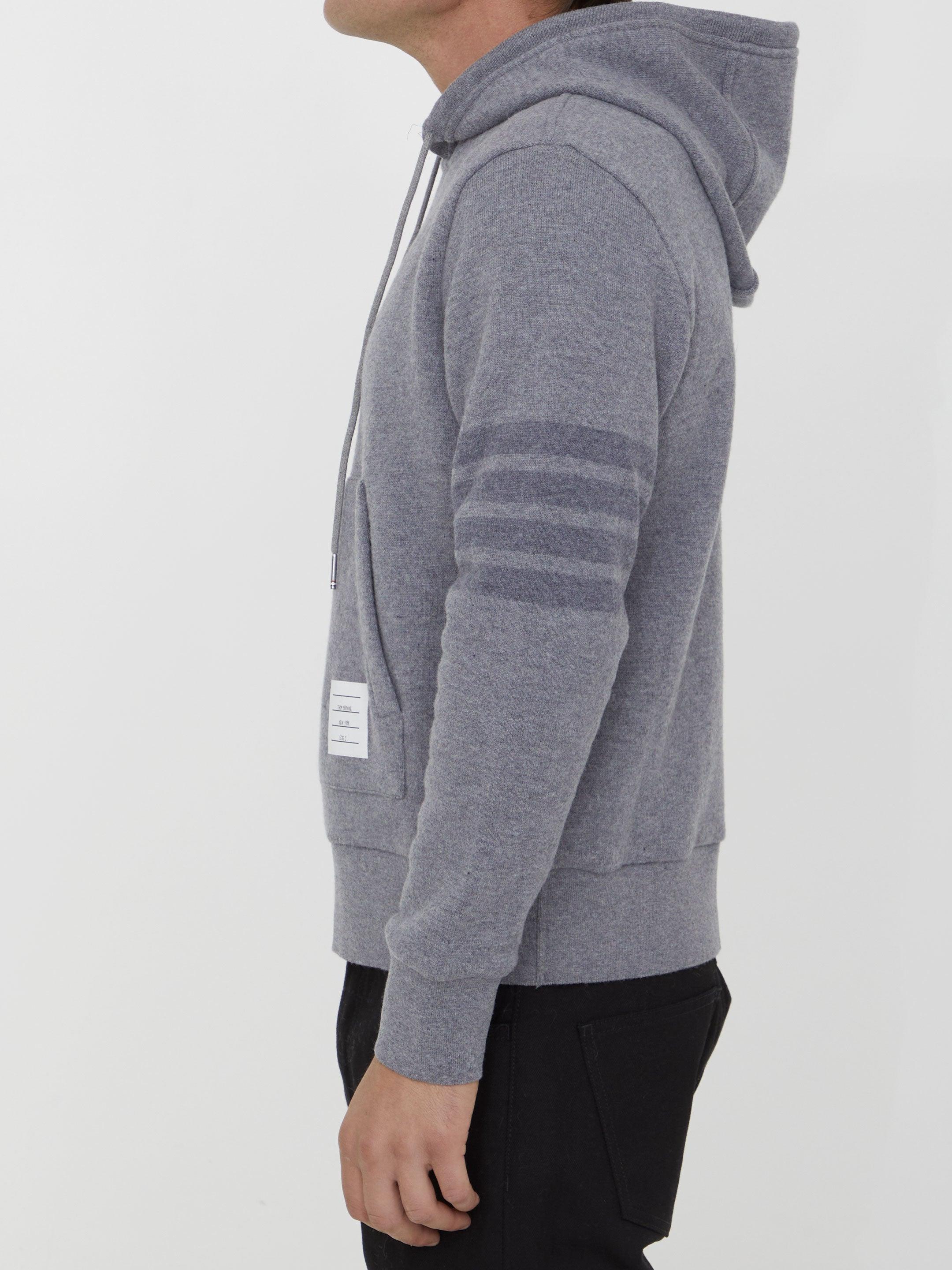 Thom Browne Grey Wool Hoodie - Image 3