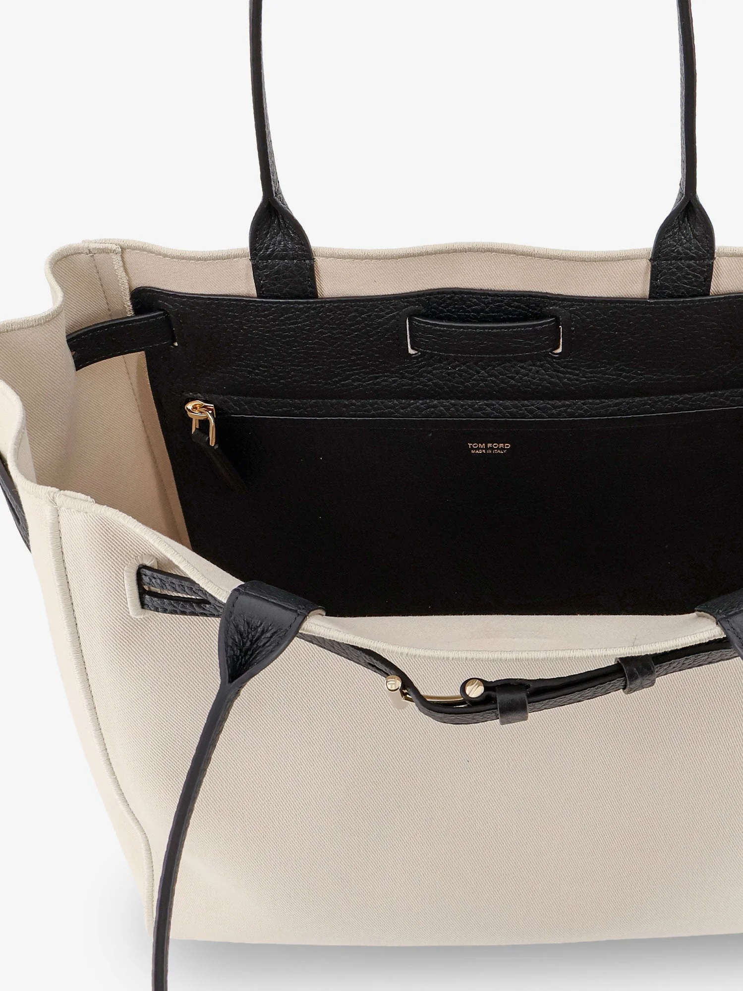 Tom Ford Canvas Shoulder Bag With Engraved Logo On The Front - Image 10