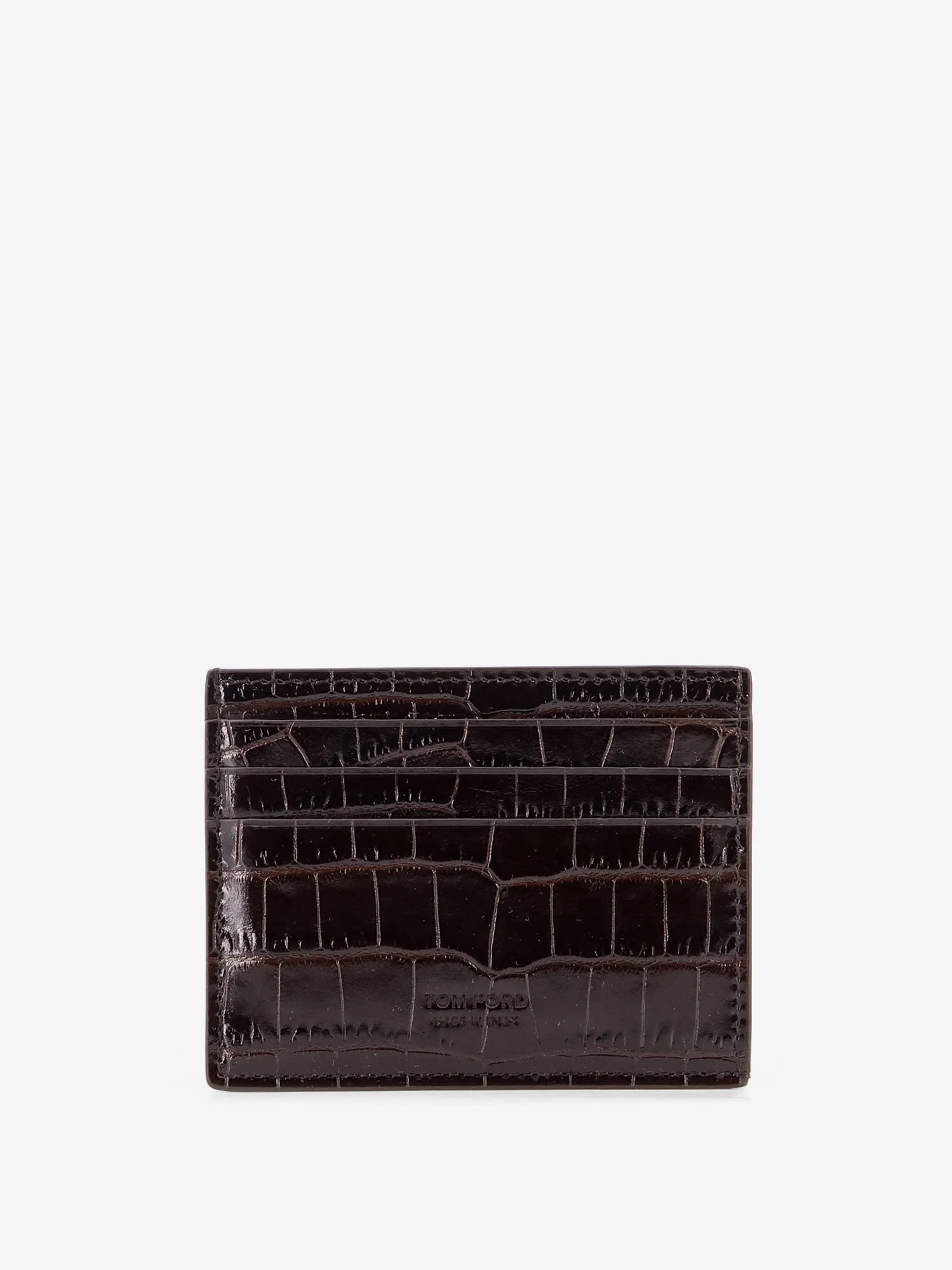 Tom Ford Crocodile-Print Leather Cardholder