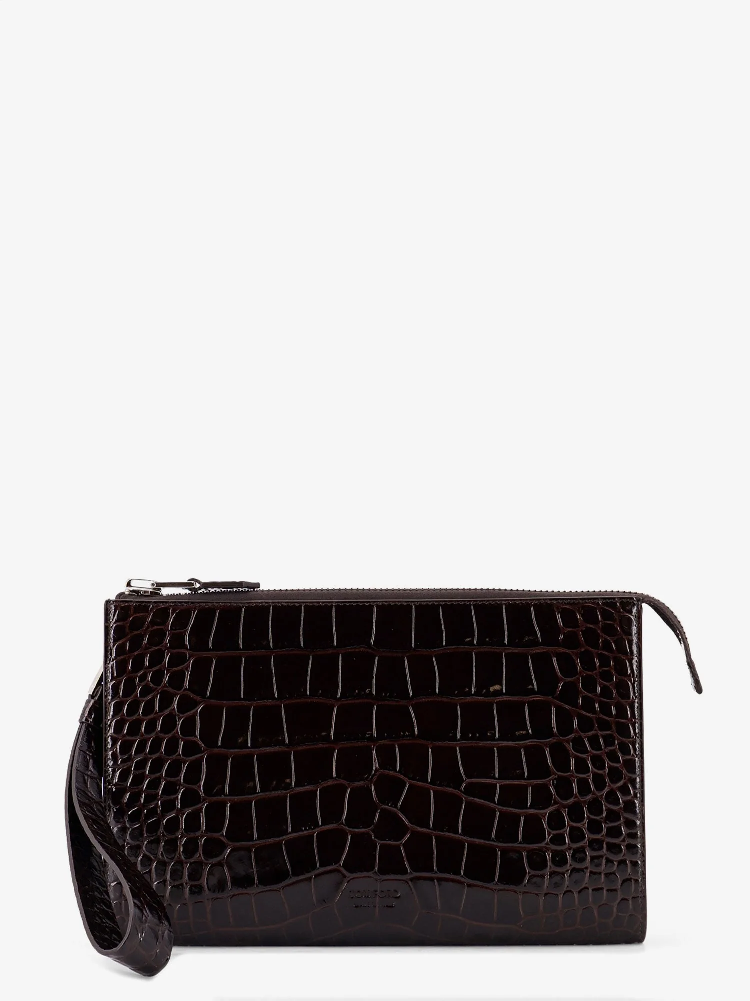 Tom Ford Crocodile-Print Leather Clutch Bag - Image 11