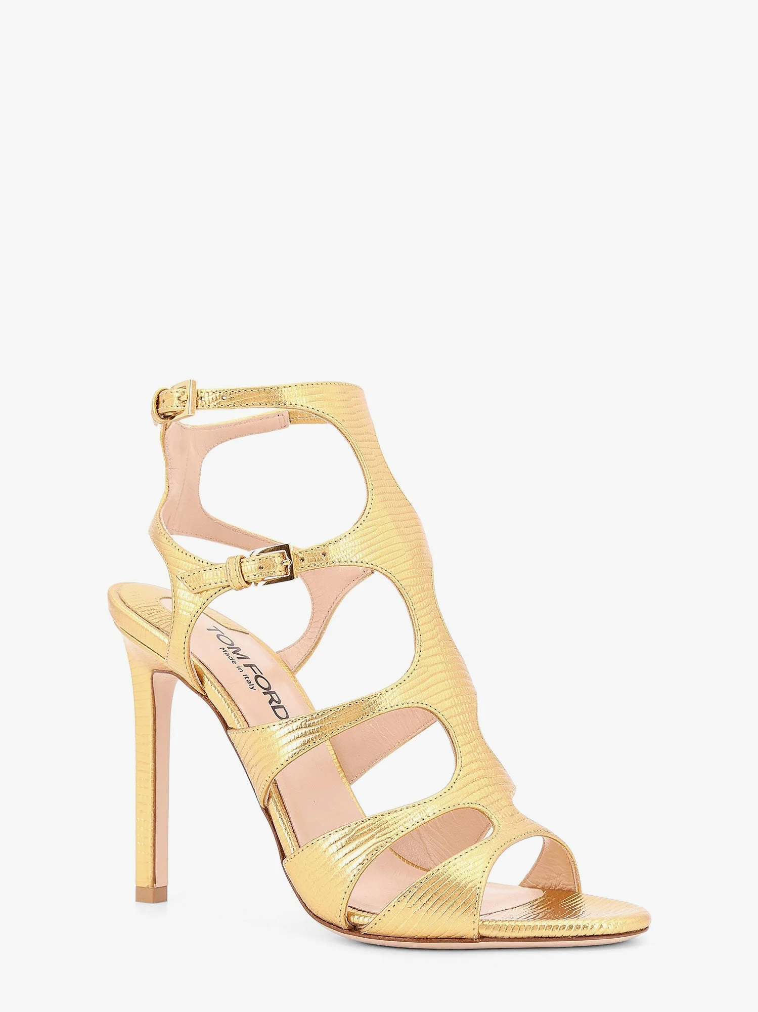 Tom Ford Laminated Leather Sandals With Croco Print - Image 3