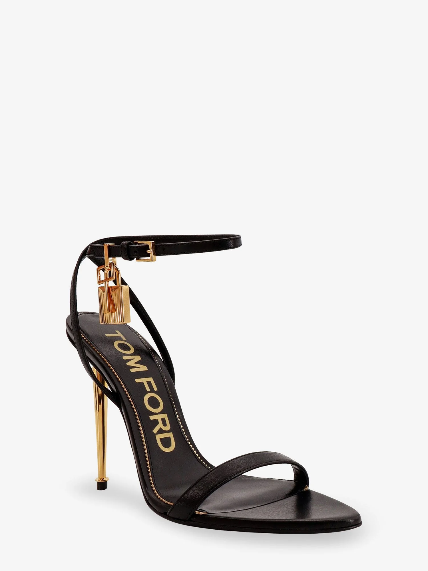 Tom Ford Laminated Leather Sandals With Logoed Padlock - Image 6