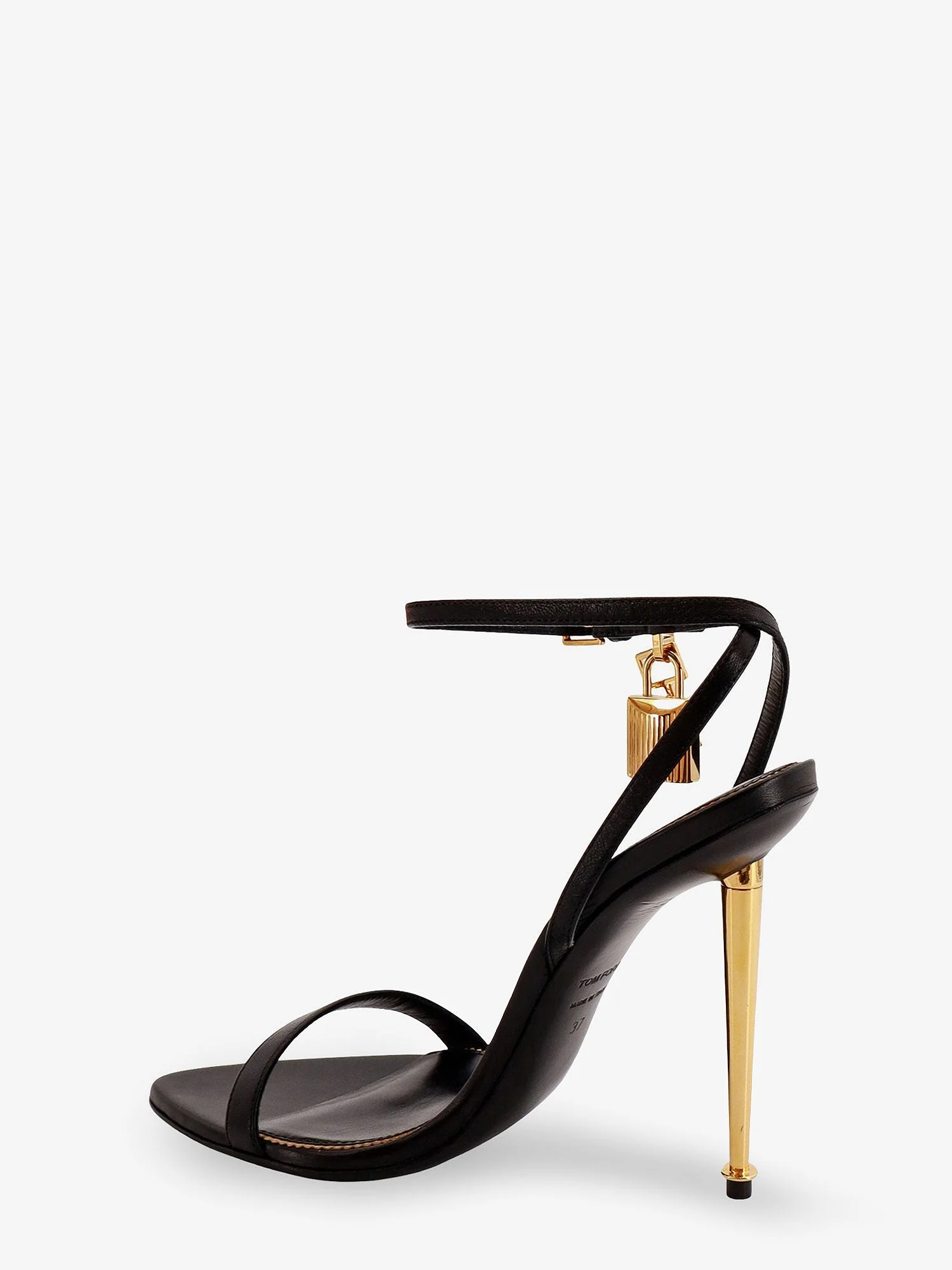 Tom Ford Laminated Leather Sandals With Logoed Padlock - Image 7