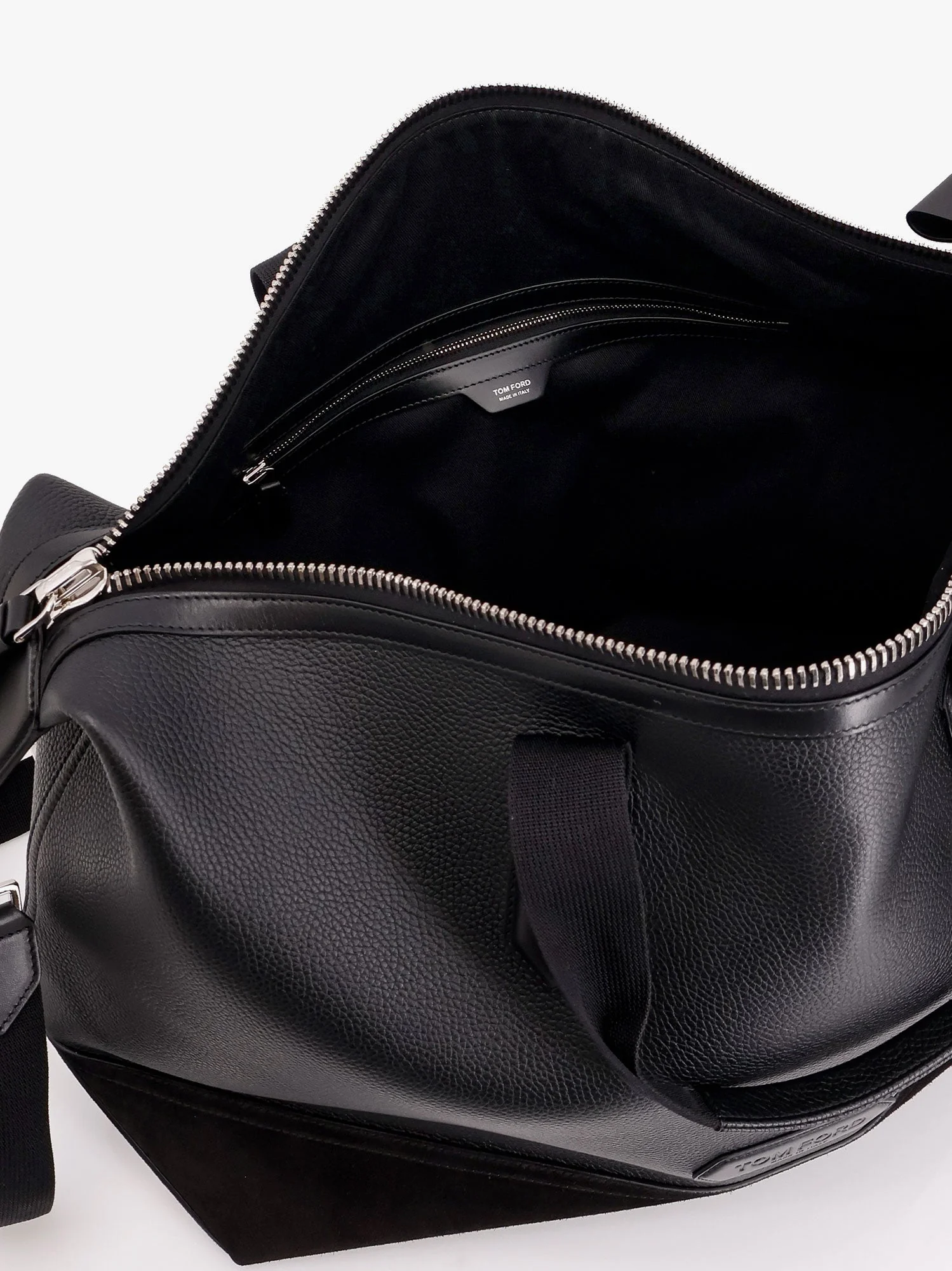 Tom Ford Leather Duffle Bag With Suede Inserts And Logo Patch - Image 5
