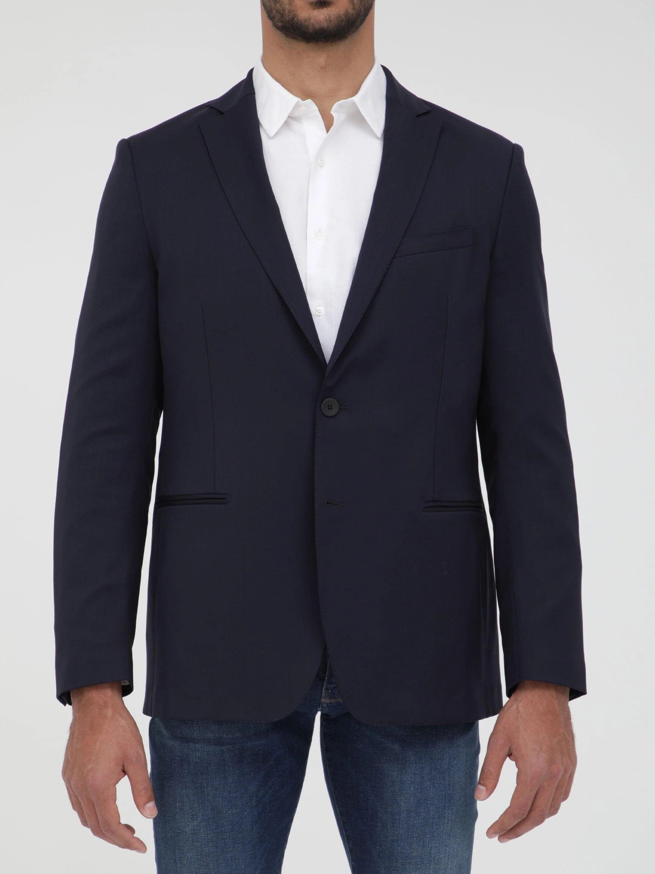 Tonello Blue Wool Jacket