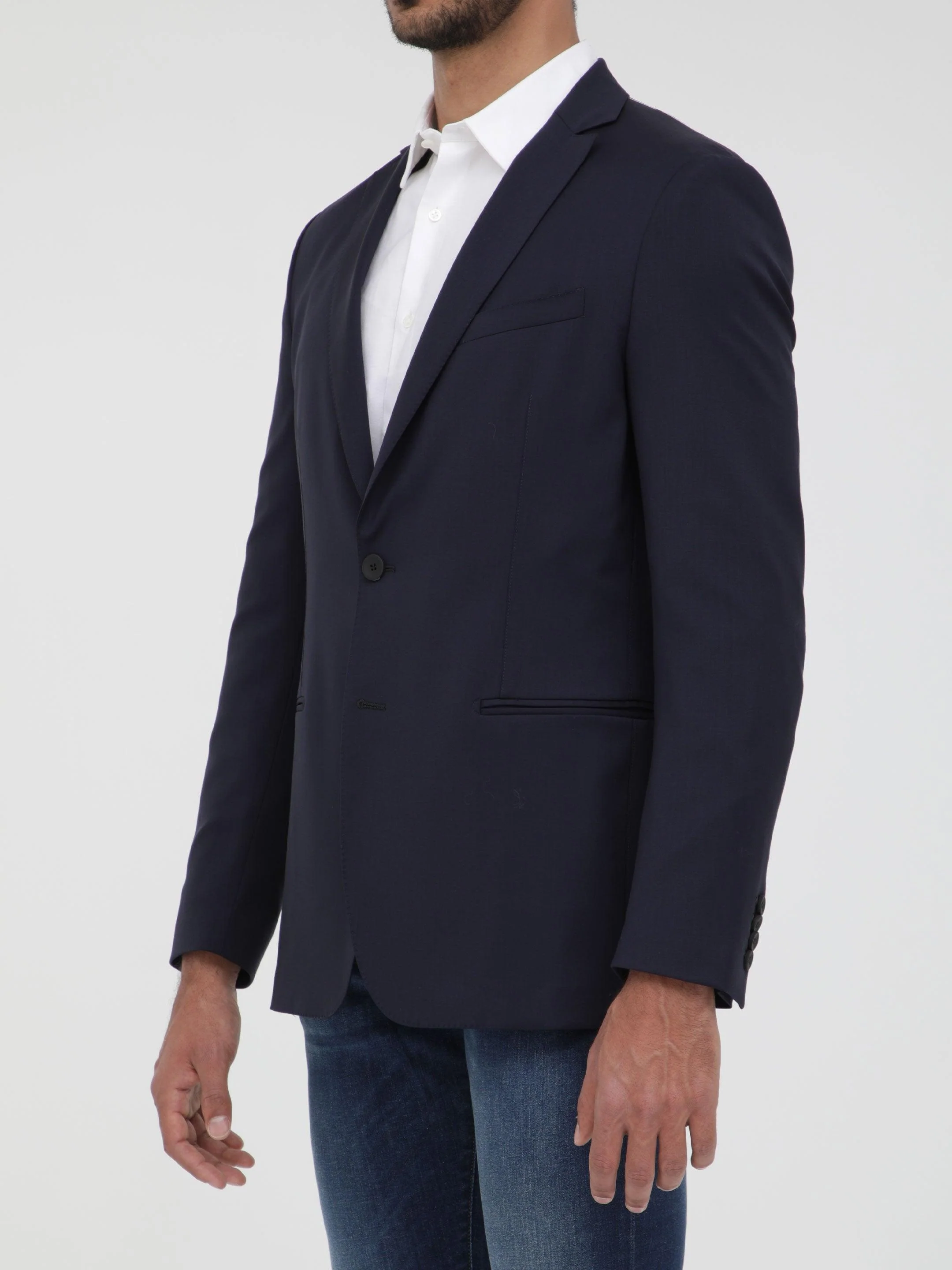Tonello Blue Wool Jacket - Image 2