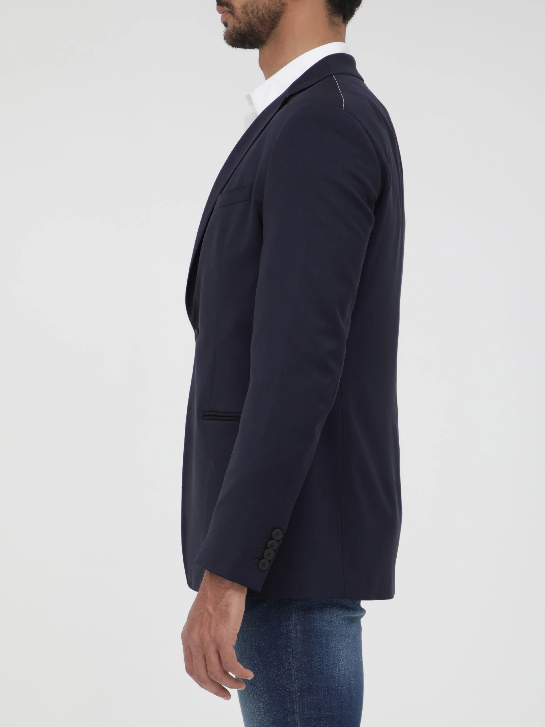 Tonello Blue Wool Jacket - Image 3