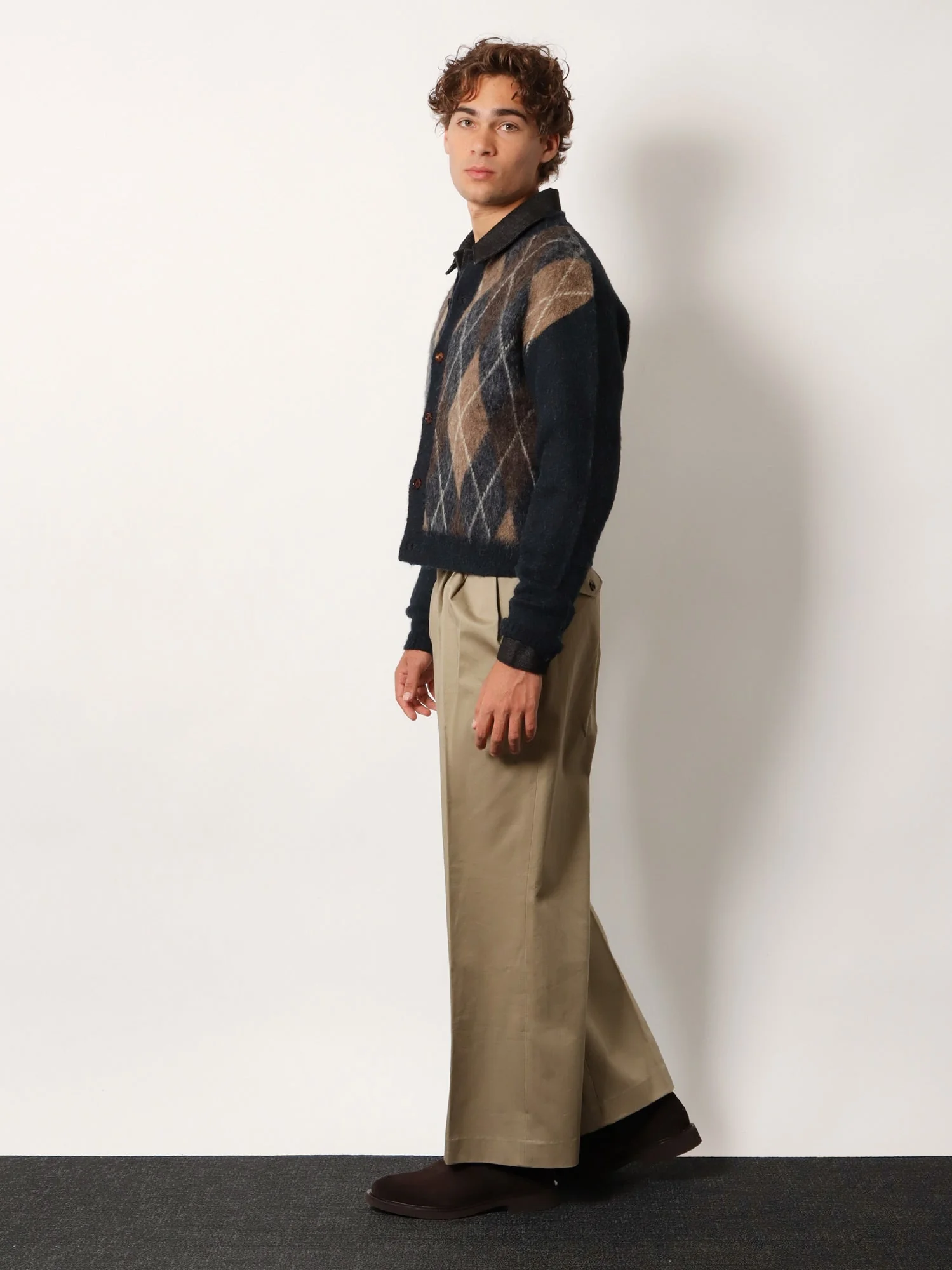 Tonywack Diamond Pattern Alpaca Blend Cardigan - Image 5