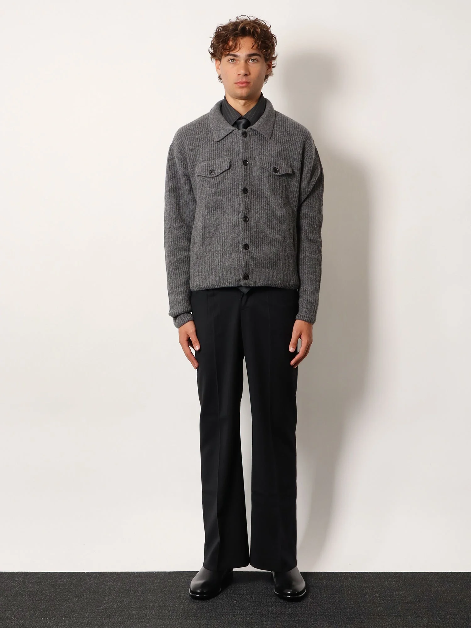 Tonywack Ribbed Wool And Cotton Cardigan - Image 3