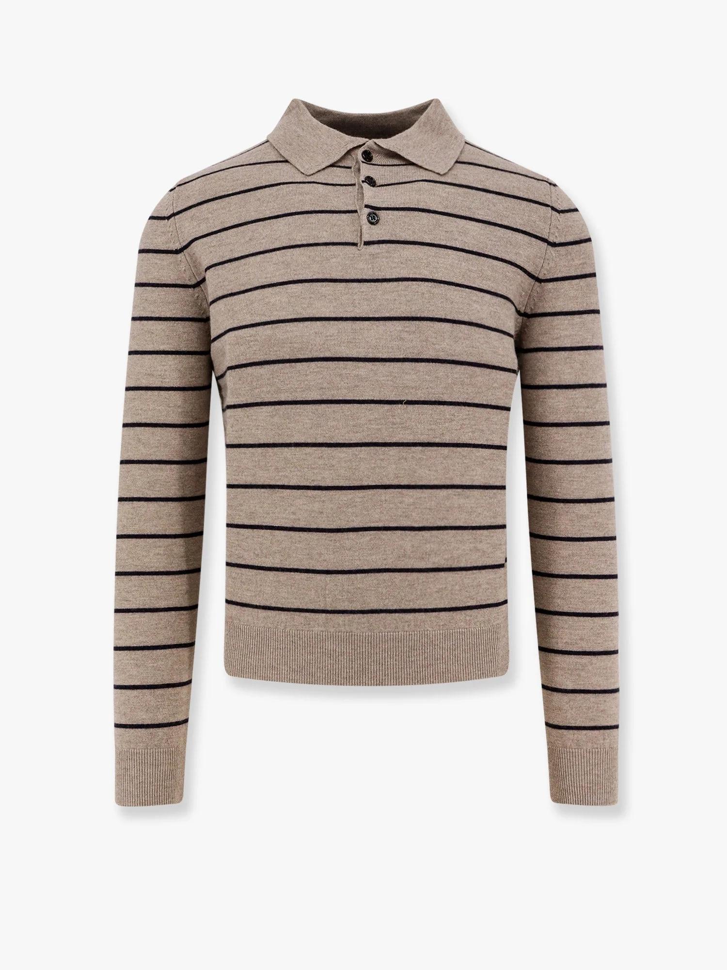 Tonywack Super Fine Merino Wool Striped Polo Shirt