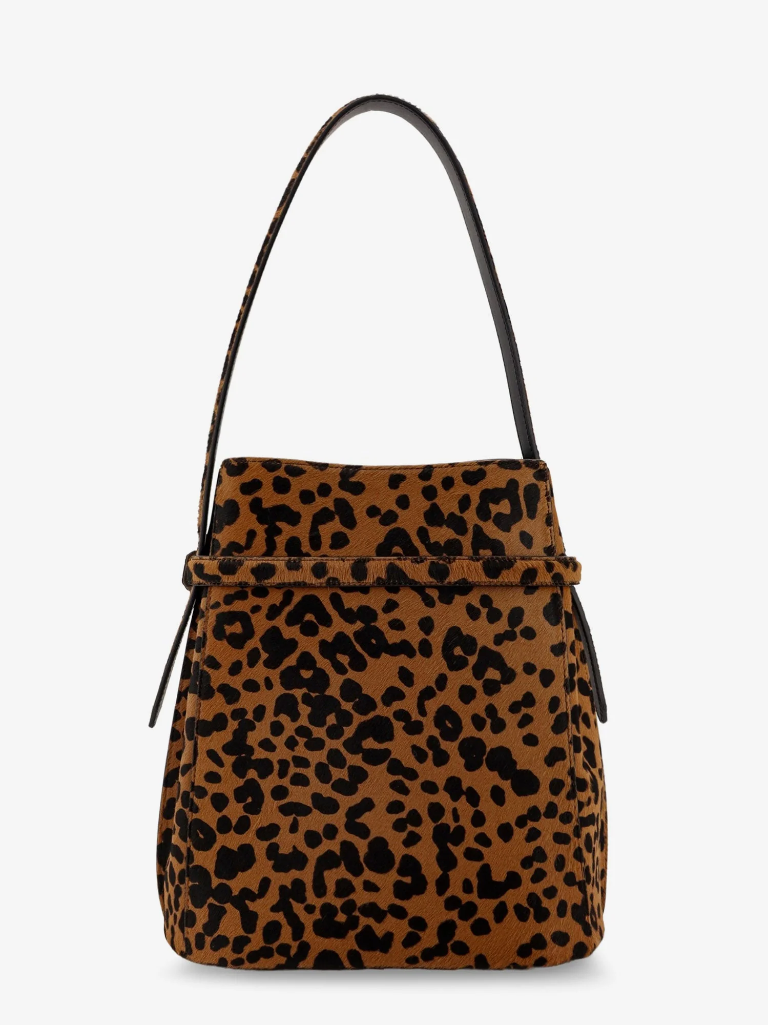 Toteme Belted Pony Hair Bucket Bag - Image 2