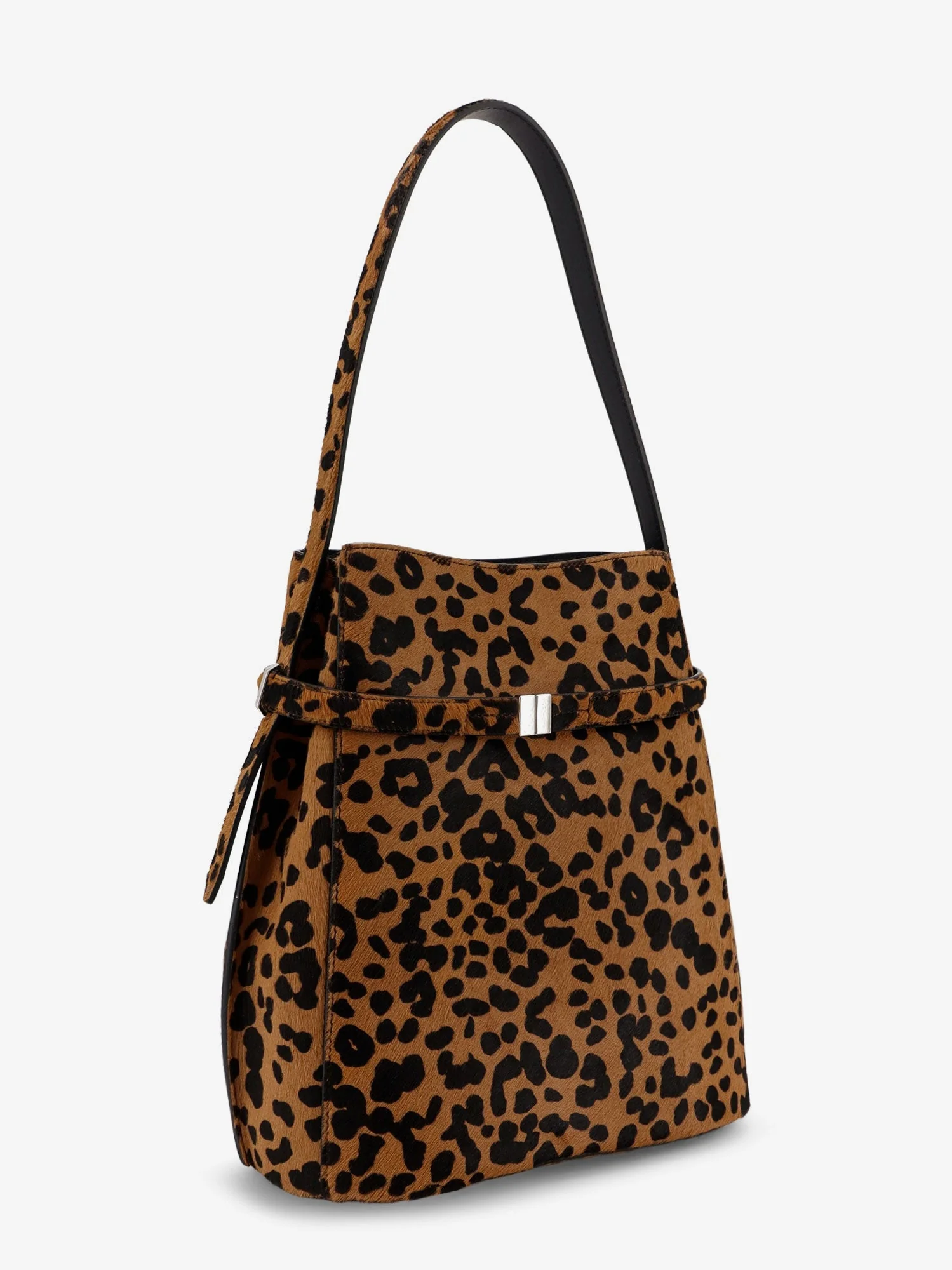 Toteme Belted Pony Hair Bucket Bag - Image 3