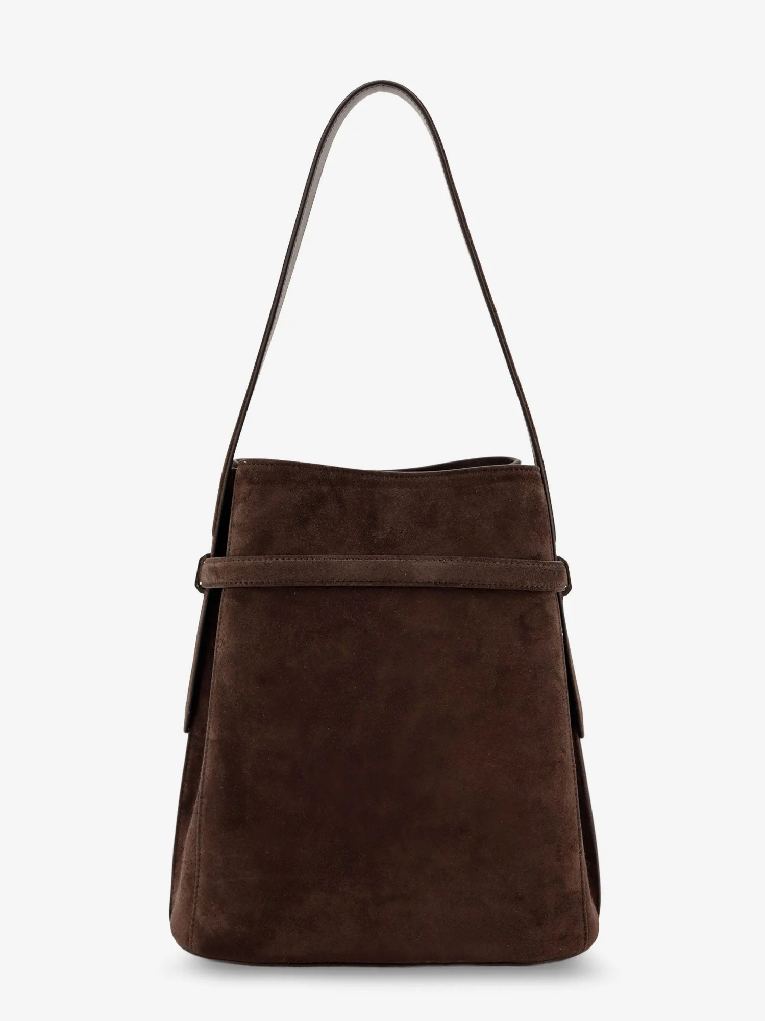 Toteme Belted Suede Bucket Bag - Image 10