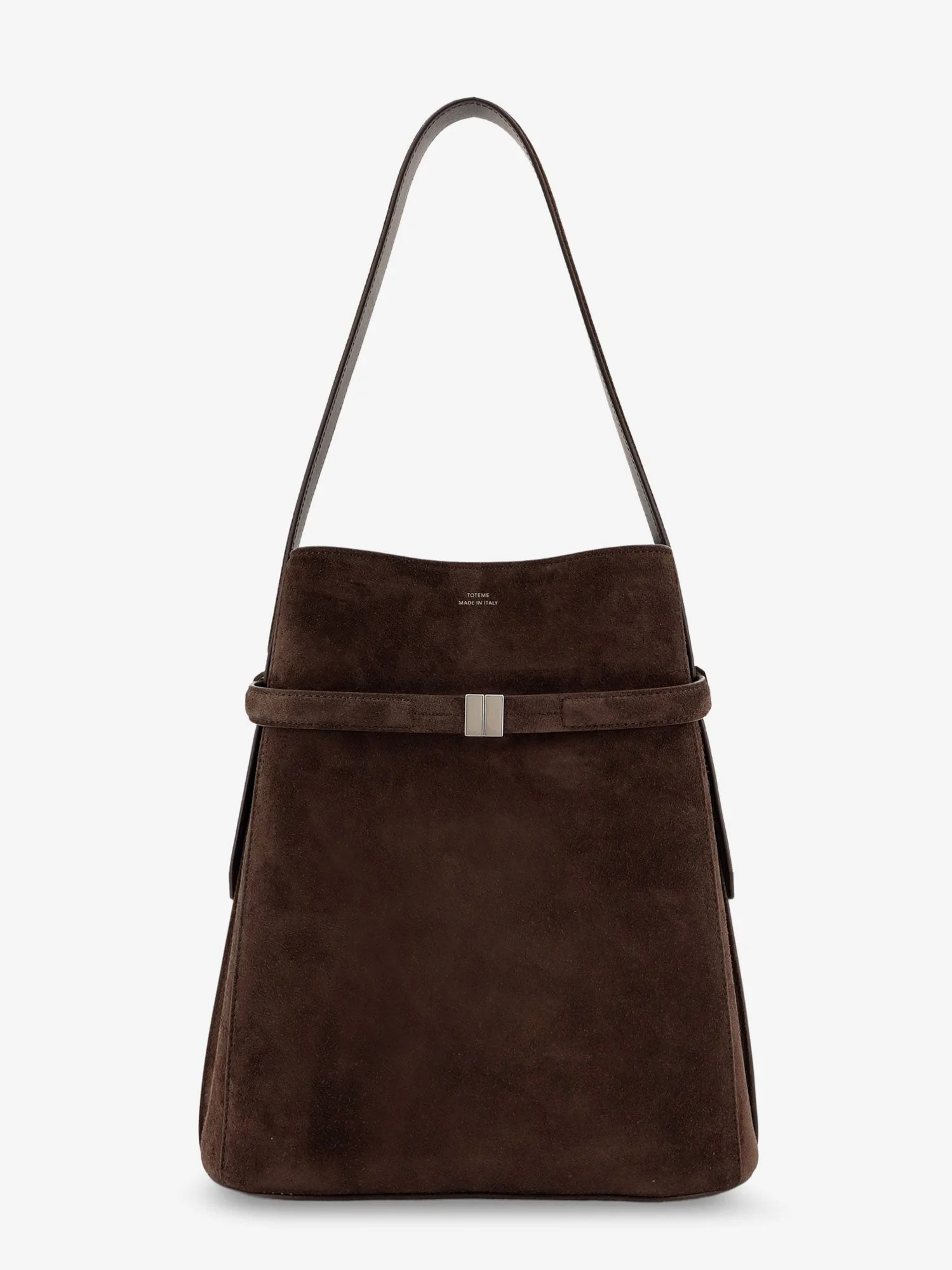 Toteme Belted Suede Bucket Bag - Image 9