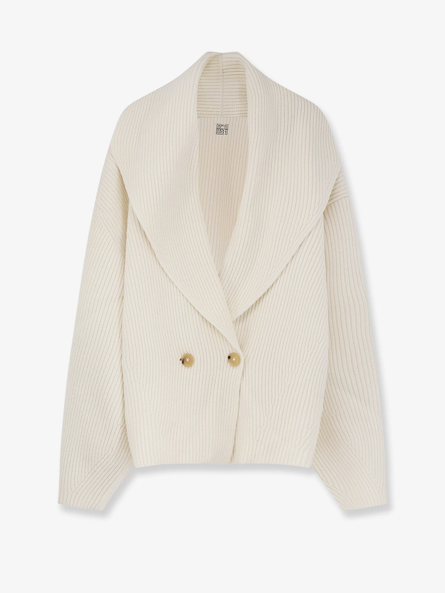 Toteme Shawl-Lapel Wool Cardigan