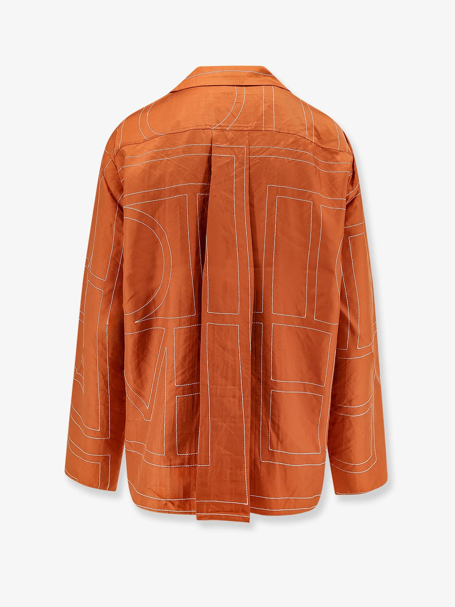 Toteme Silk Shirt With Monogram Logo Embroidery - Image 4