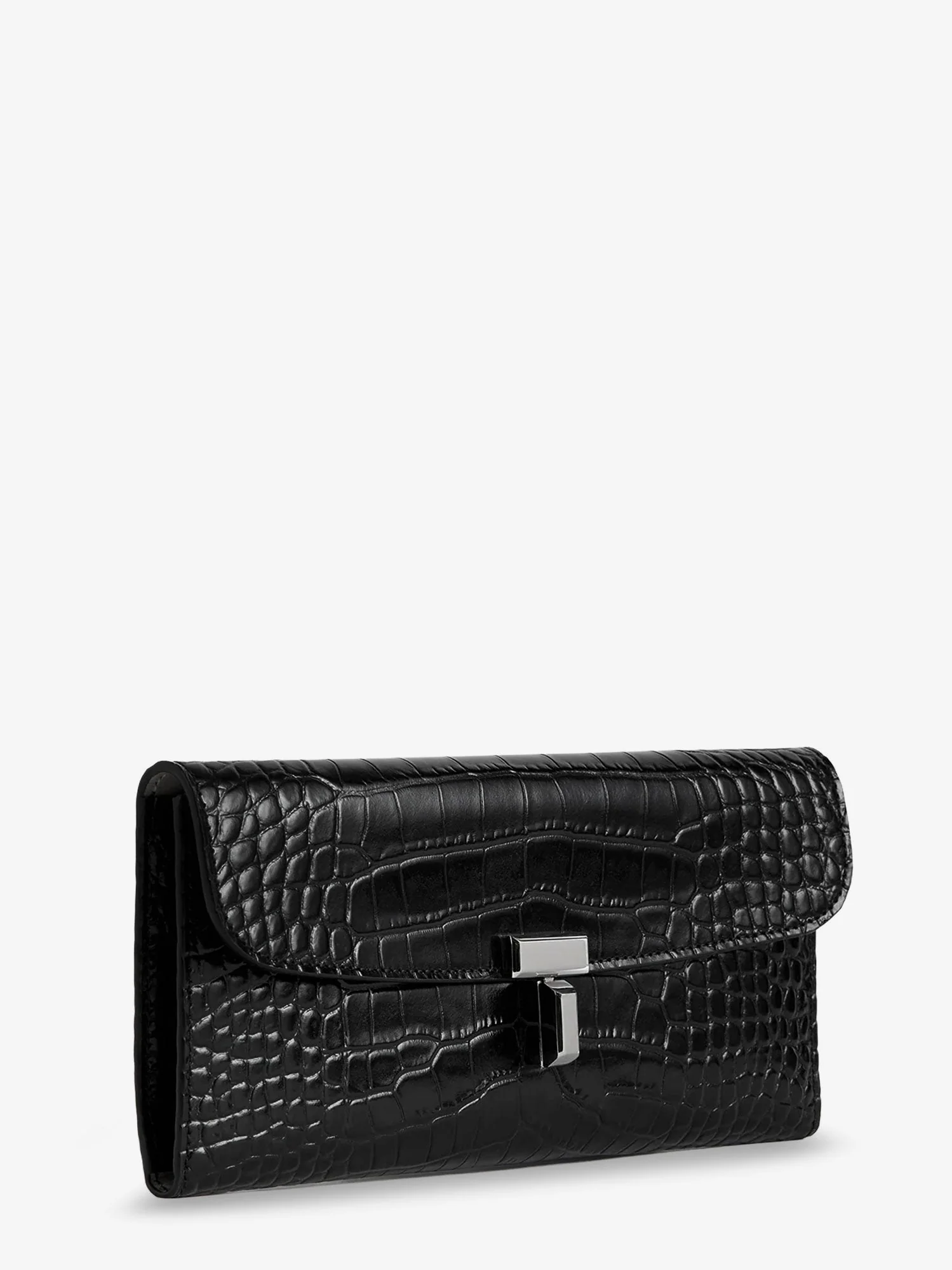 Toteme T-Lock Croco Print Leather Wallet - Image 3