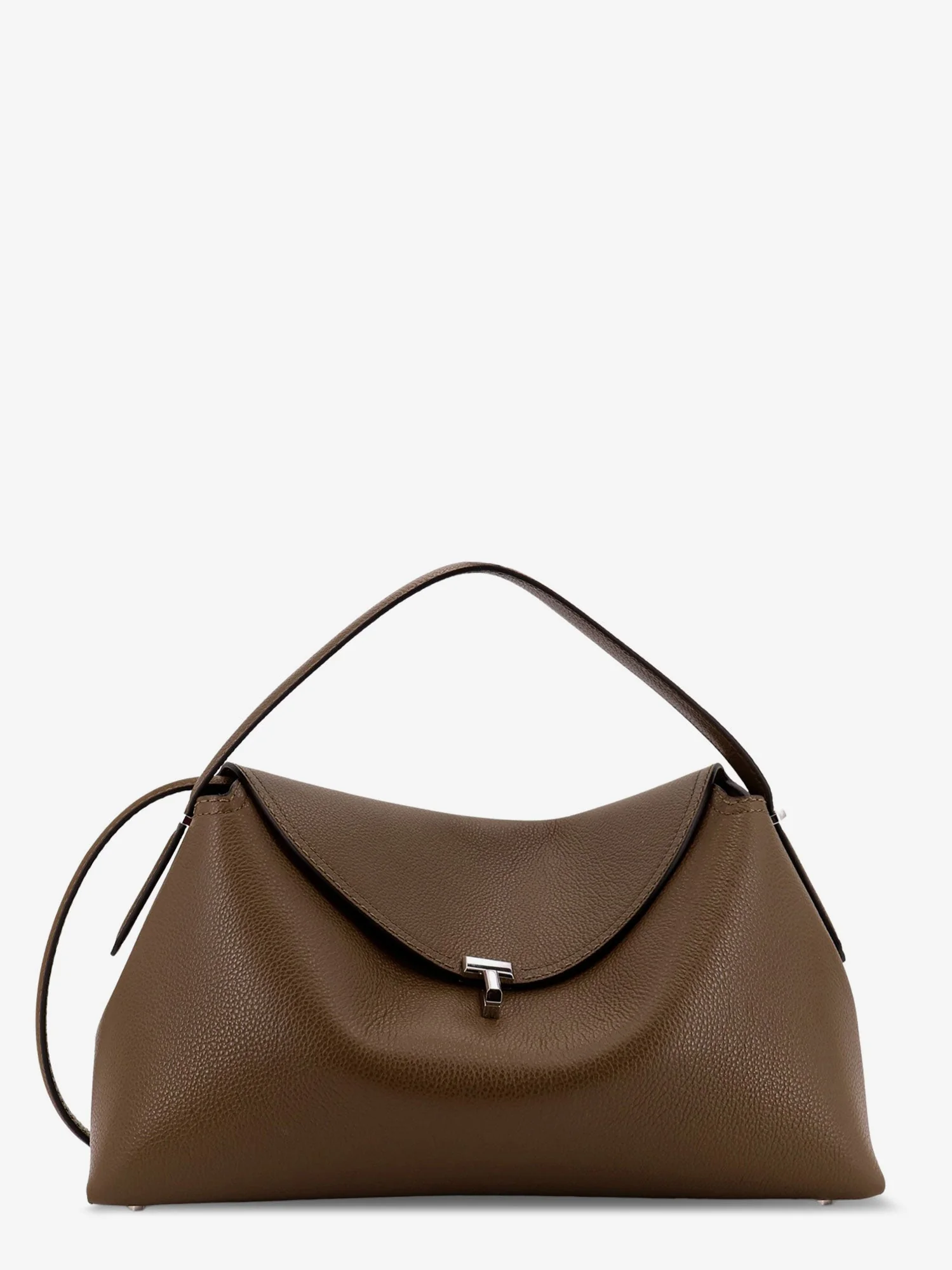 Toteme T-Lock Hammered Leather Shoulder Bag - Image 6