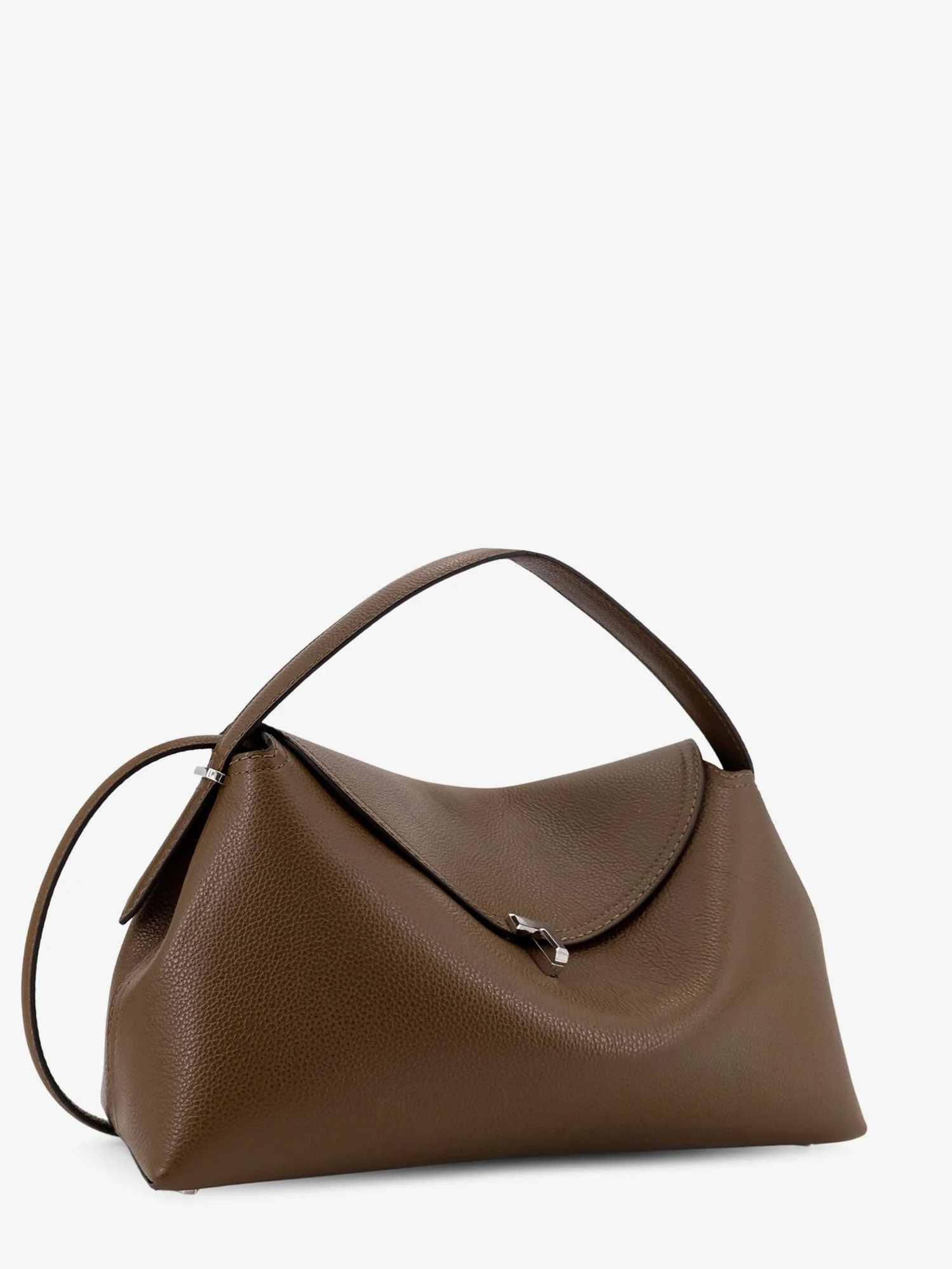 Toteme T-Lock Hammered Leather Shoulder Bag - Image 8