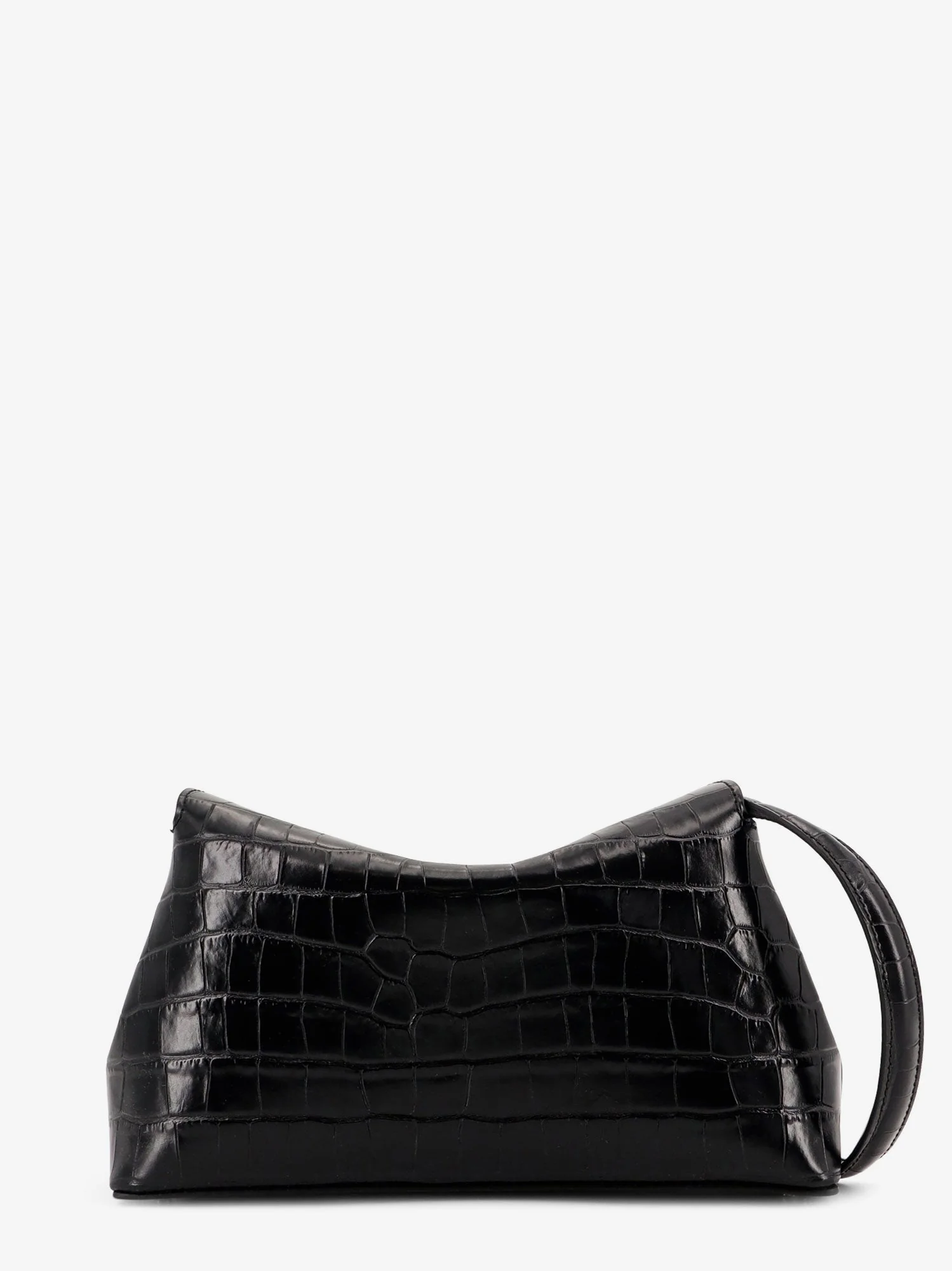 Toteme T-Lock Leather Crossbody Bag With Croco Effect - Image 2