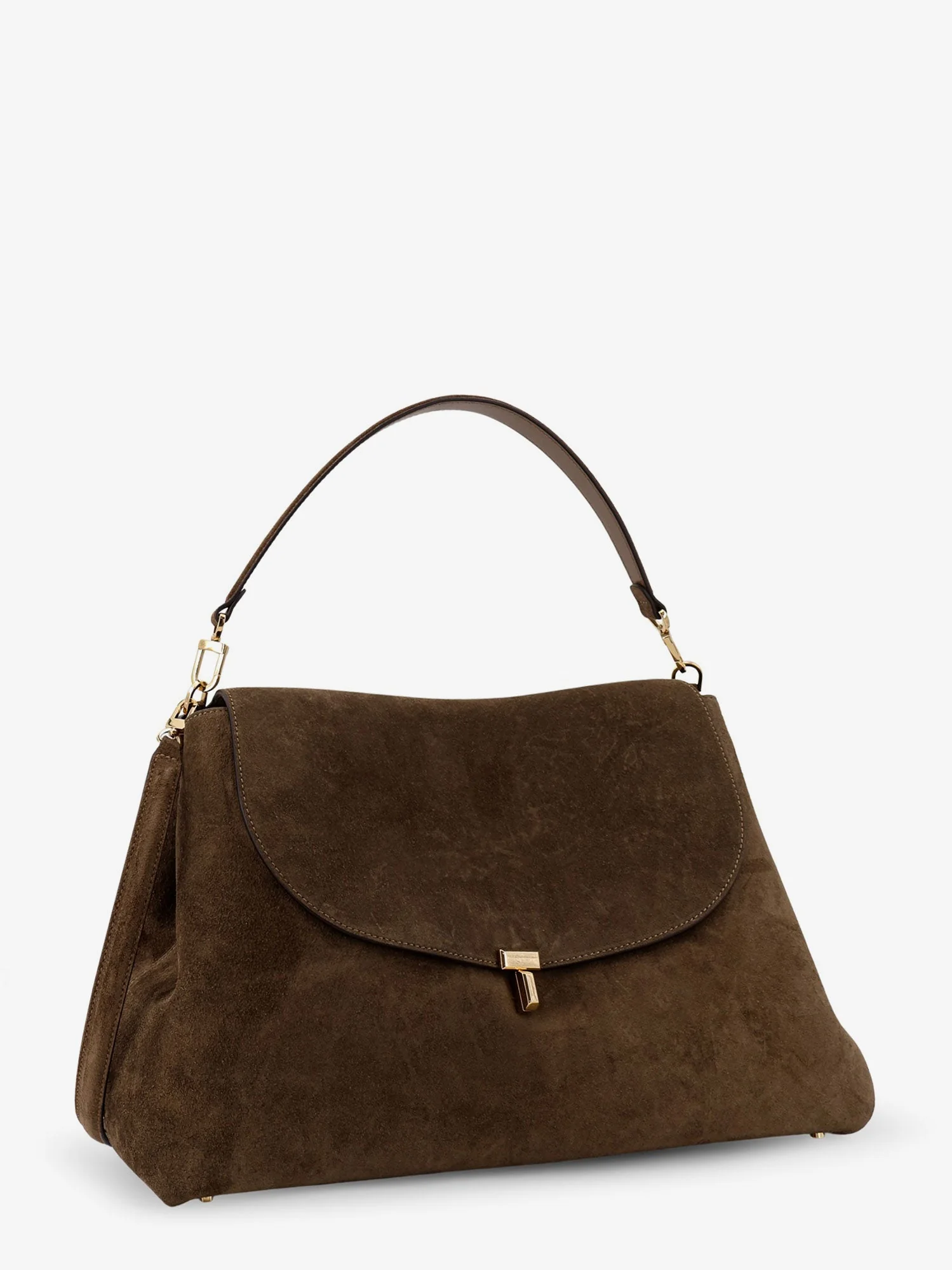 Toteme T-Lock Suede Shoulder Bag - Image 4