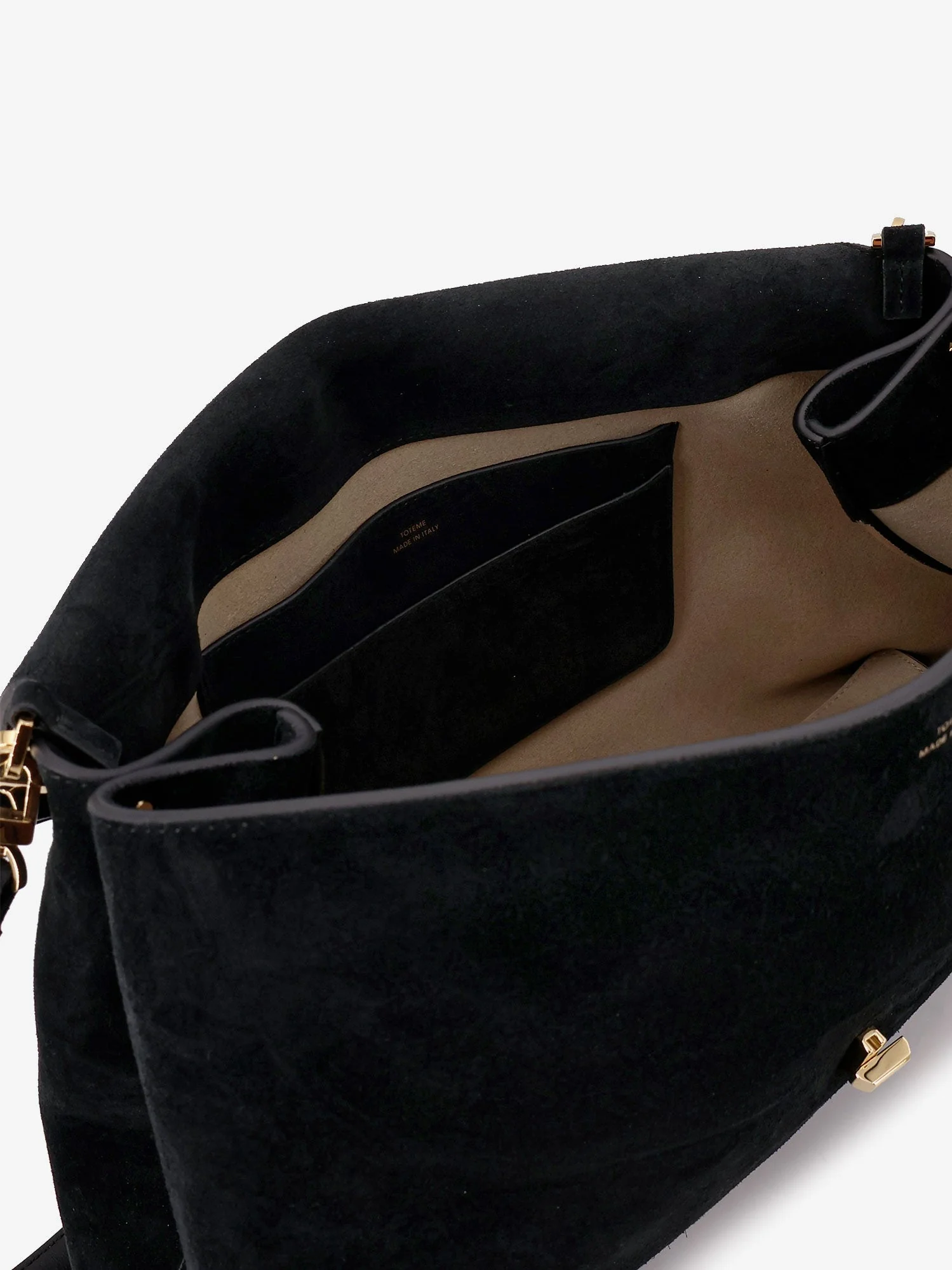 Toteme T-Lock Suede Shoulder Bag - Image 9